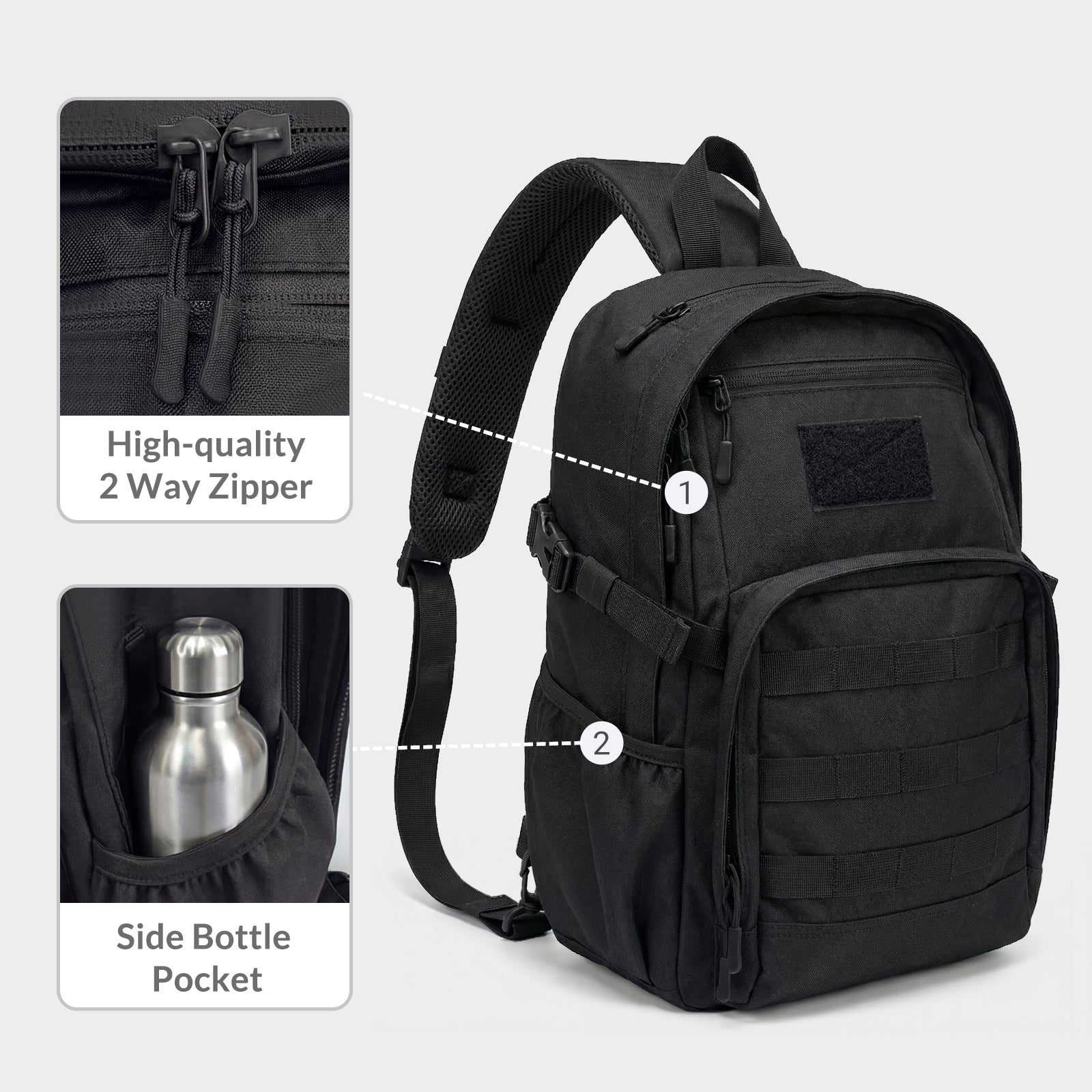 LOOGU Tactical Sling Bag Waterproof Military Shoulder Pack CB10