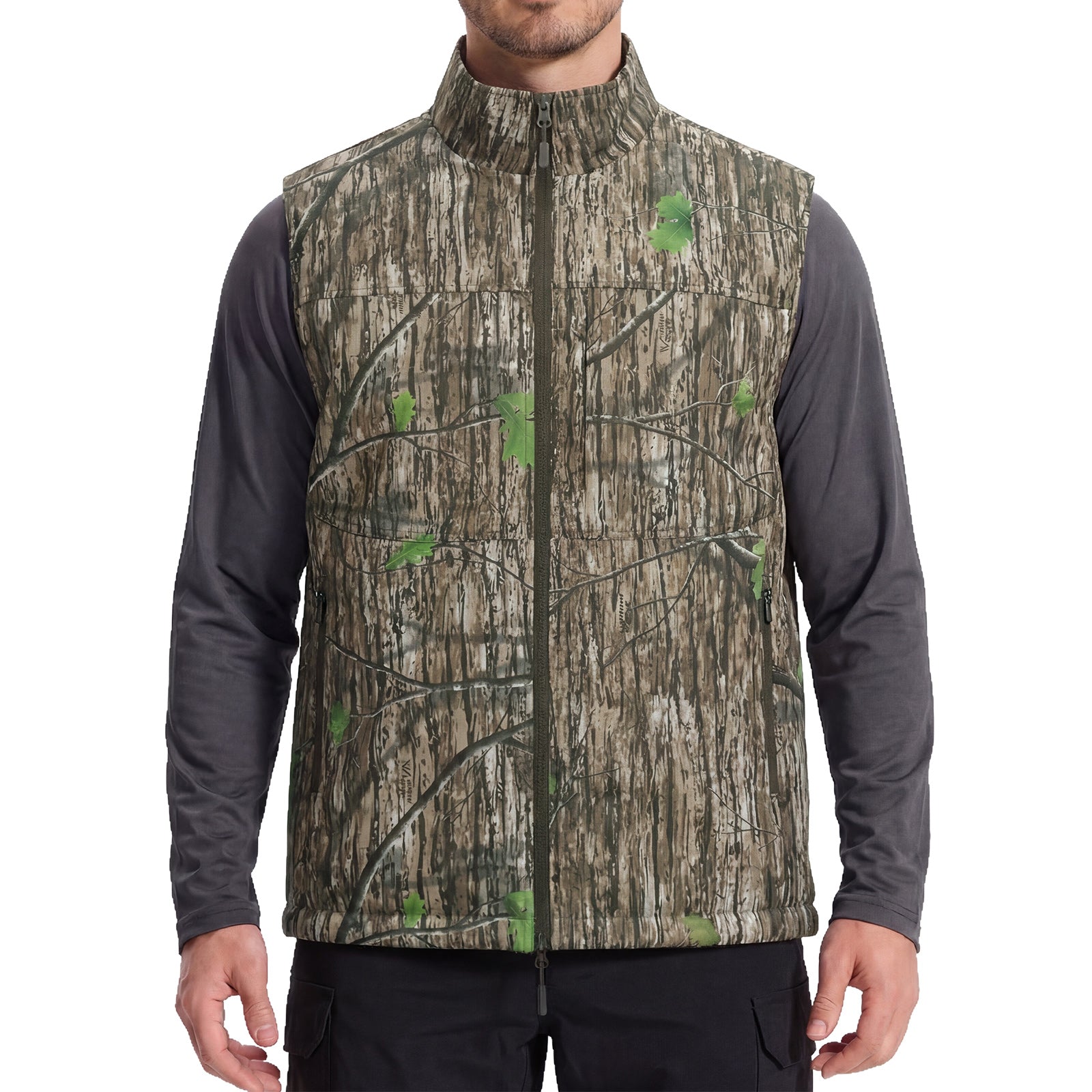 LOOGU Men’s Camo Hunting Vest Lightweight with Pockets M30