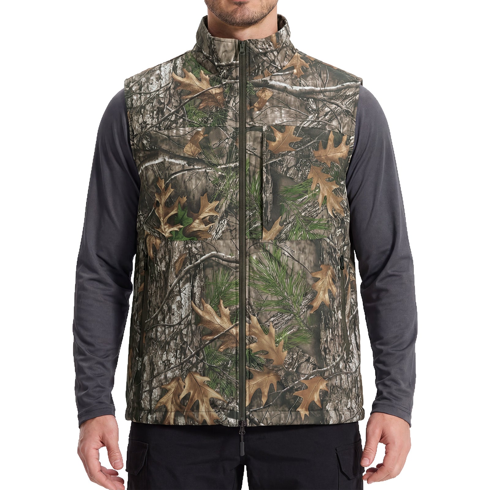 LOOGU Men’s Camo Hunting Vest Lightweight with Pockets M30