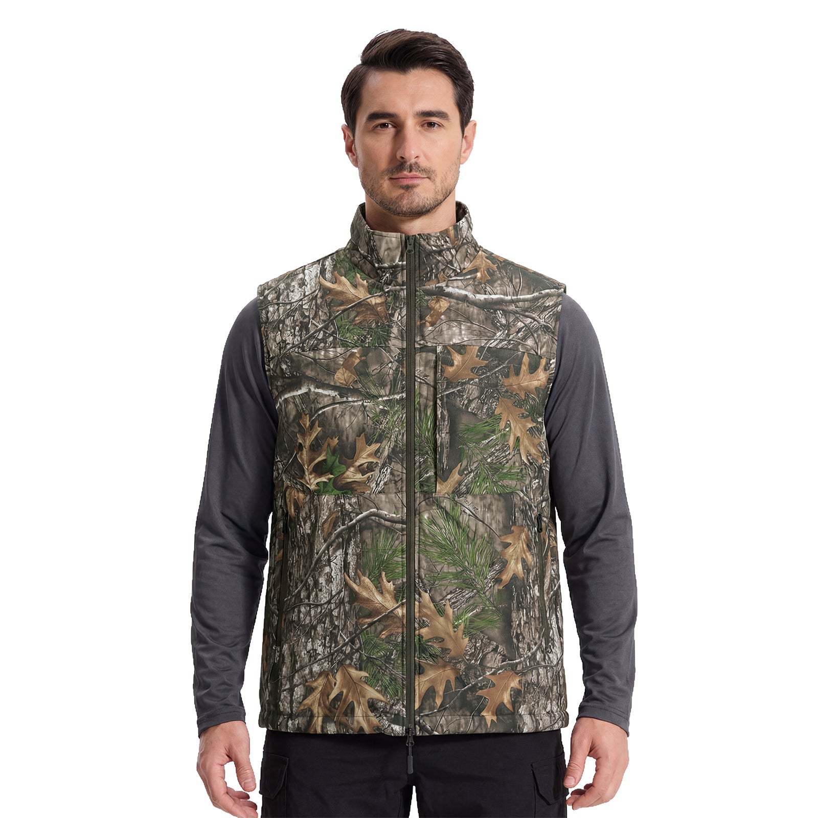 LOOGU Men’s Camo Hunting Vest Lightweight with Pockets M30