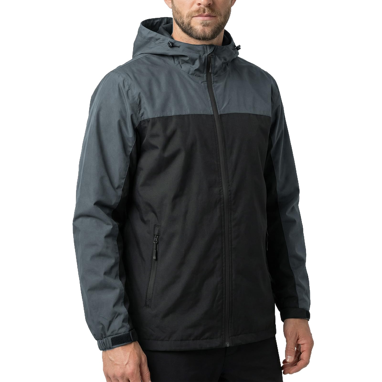 LOOGU Men’s Packable Rain Jacket Waterproof Lightweight Hooded J30