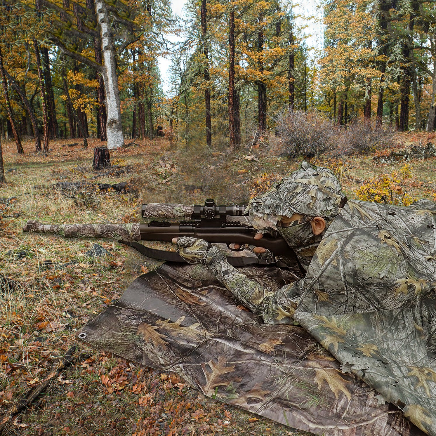 LOOGU Leaf cutting Nonwovens Camo Netting Super Tree Camo