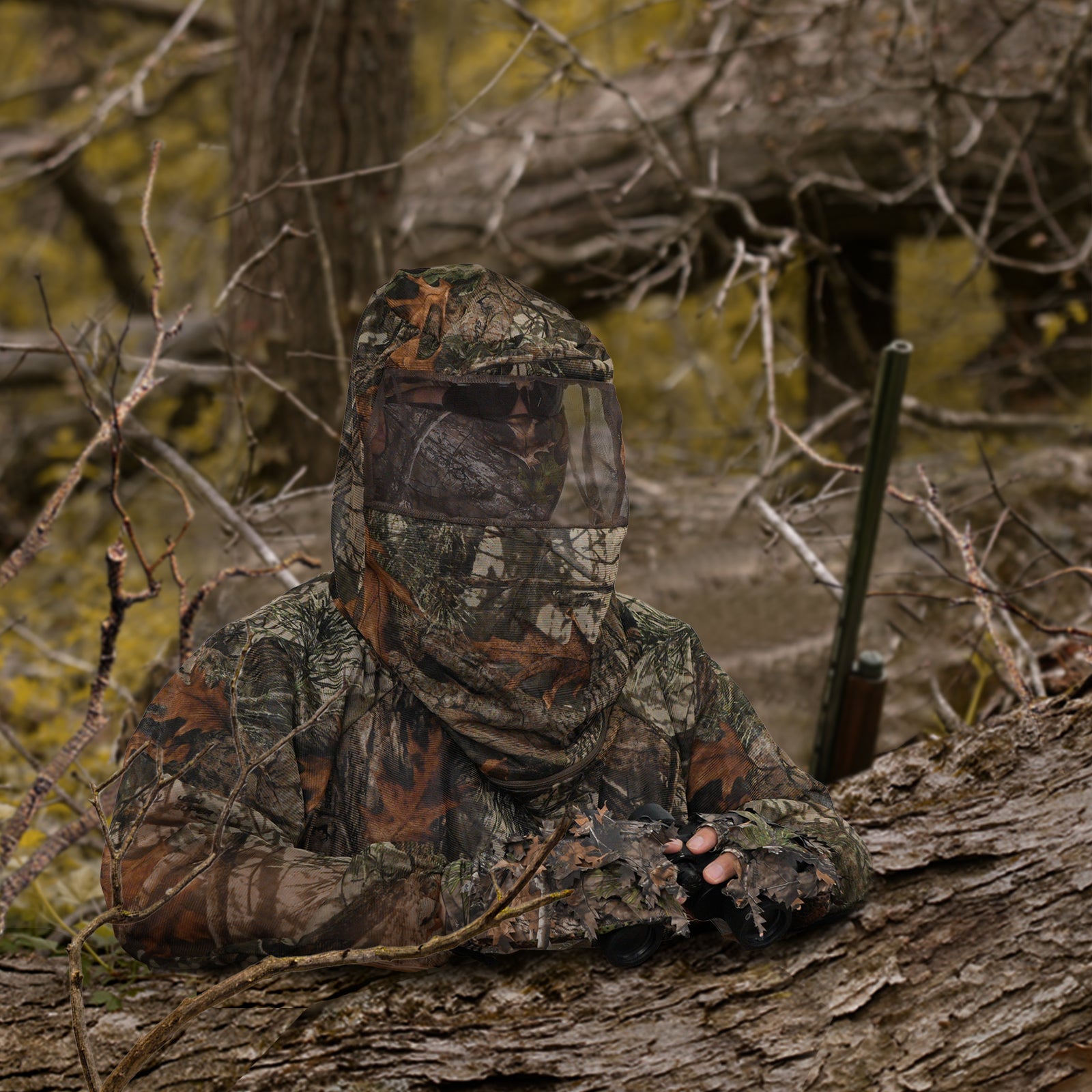 LOOGU Men's Hooded Mosquito Suit-Super Tree Camo