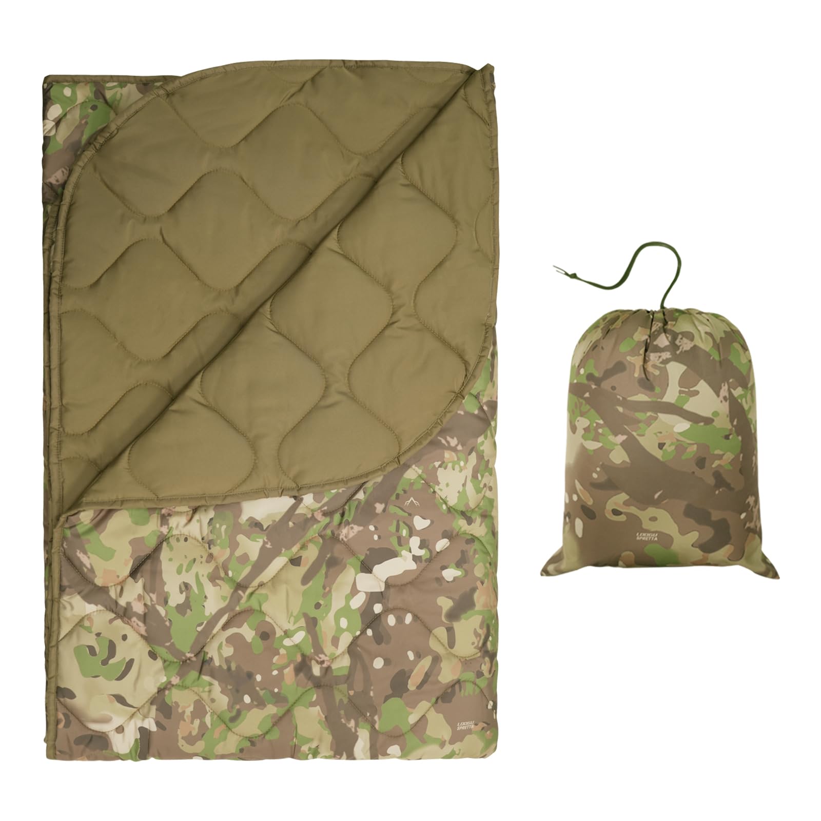 LOOGU – couverture camouflage Woobie imperméable, doublure de poncho pour le camping en plein air, la randonnée, la chasse, la survie, la randonnée, le pique-nique