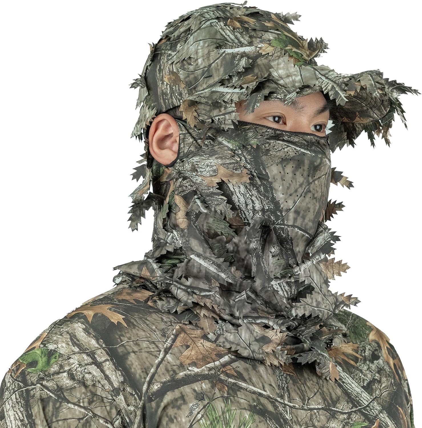 Loogu Camouflage 4-Piece Set (Hat+ Leaves Face Mask+ Gloves+ Sleeves)
