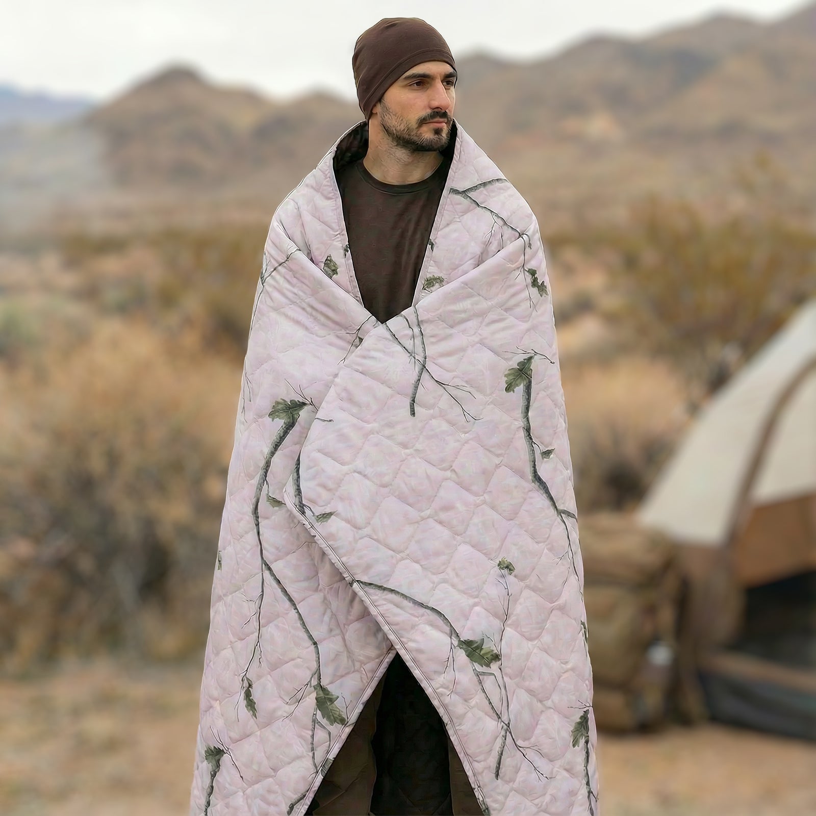 LOOGU – couverture camouflage Woobie imperméable, doublure de poncho pour le camping en plein air, la randonnée, la chasse, la survie, la randonnée, le pique-nique