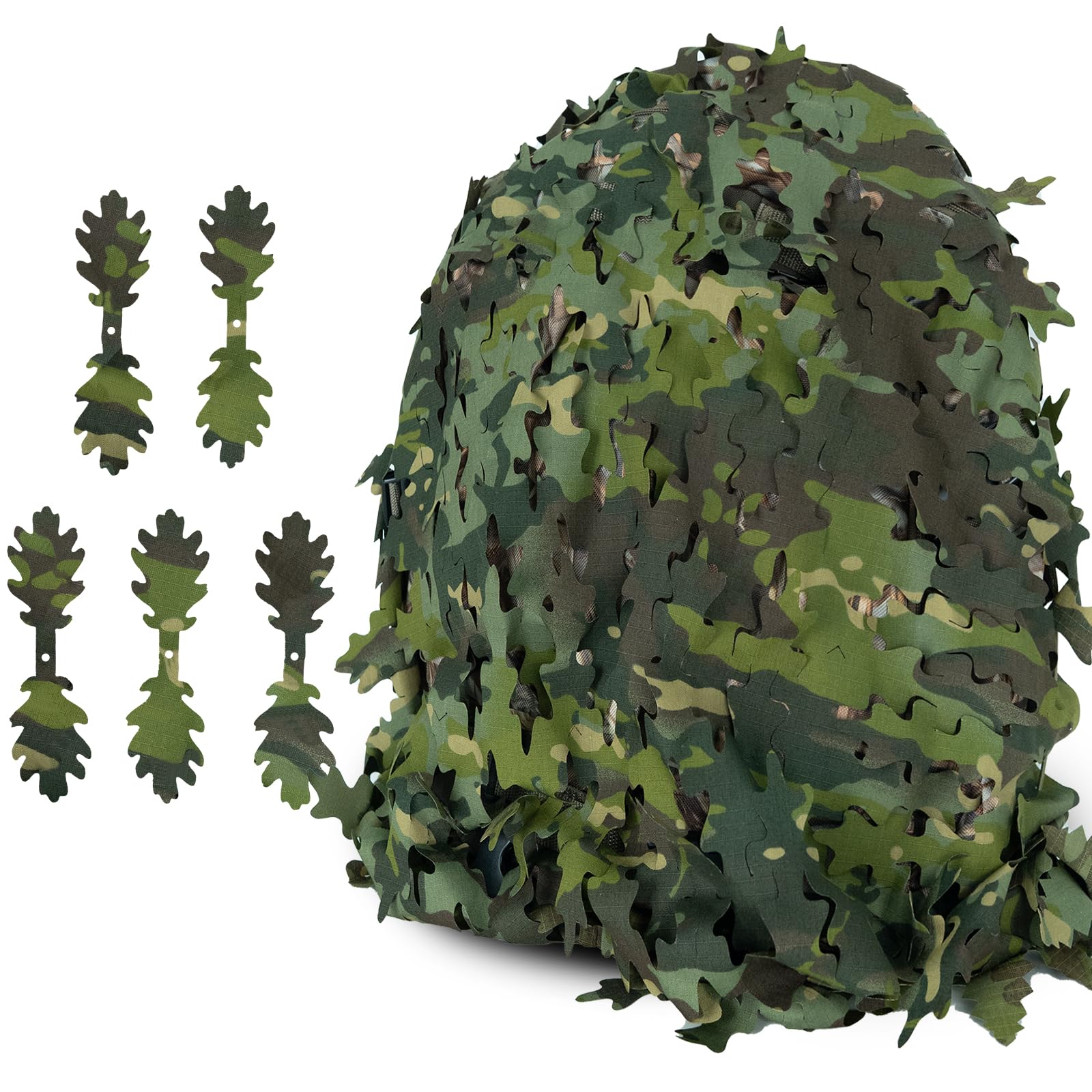 LOOGU Camo Tactical Backpack Cover Oak Leaf