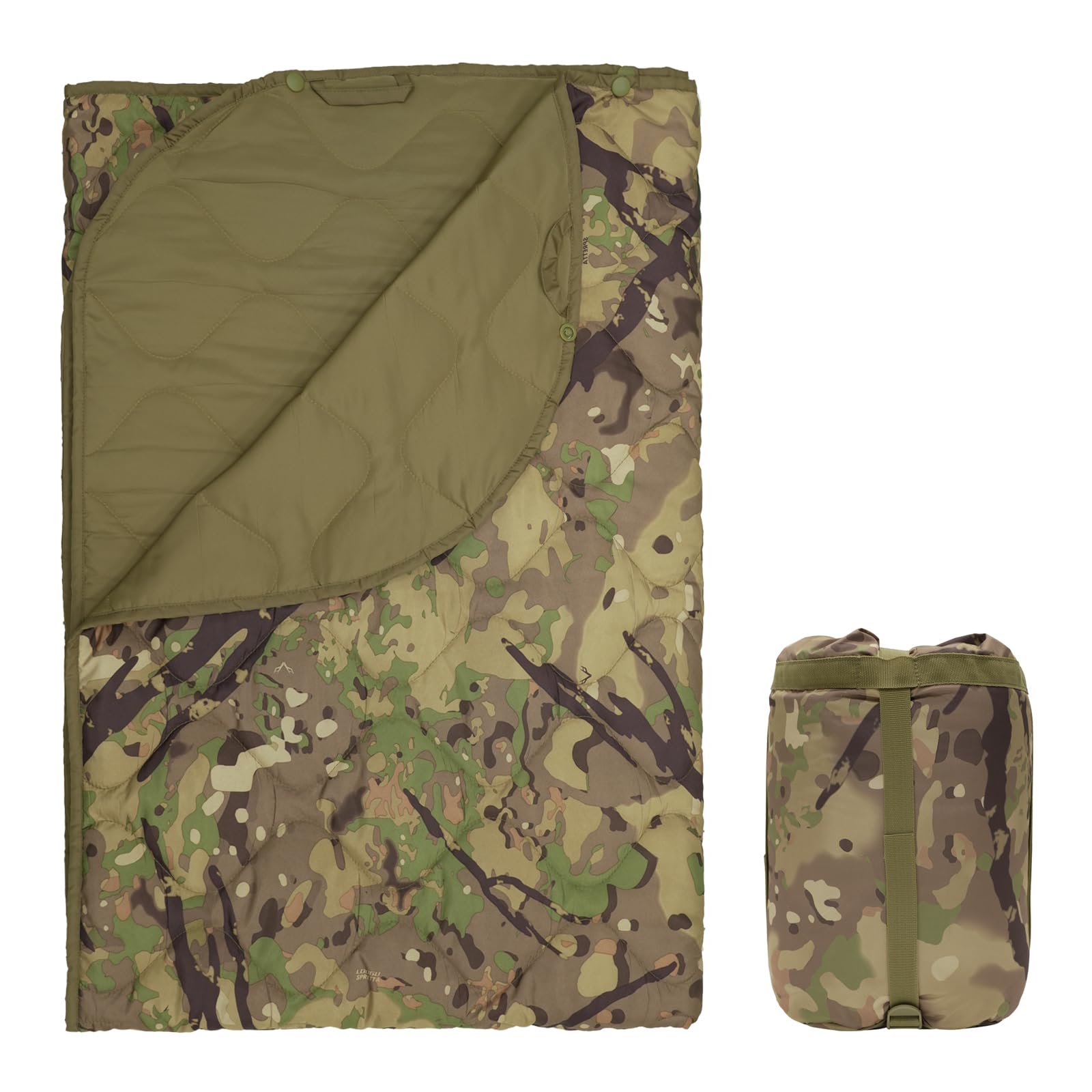 LOOGU – couverture camouflage Woobie imperméable, doublure de poncho pour le camping en plein air, la randonnée, la chasse, la survie, la randonnée, le pique-nique