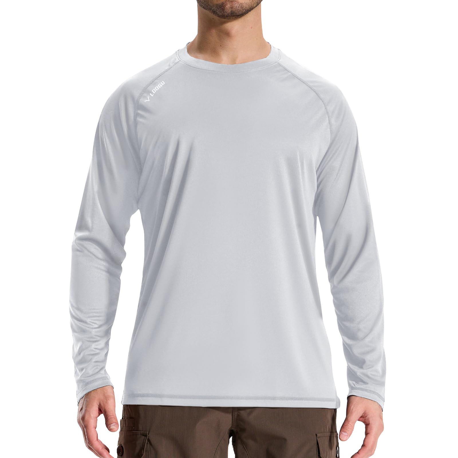 LOOGU Men’s Outdoor Long Sleeve Shirt Light Green T30-LG