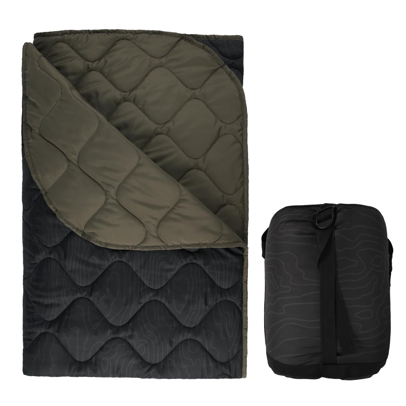 LOOGU – couverture camouflage Woobie imperméable, doublure de poncho pour le camping en plein air, la randonnée, la chasse, la survie, la randonnée, le pique-nique