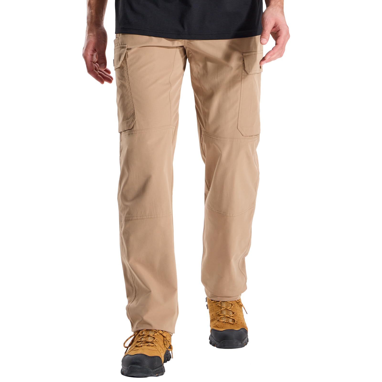 LOOGU Camo Hunting Pants 7 Pockets Khaki H30