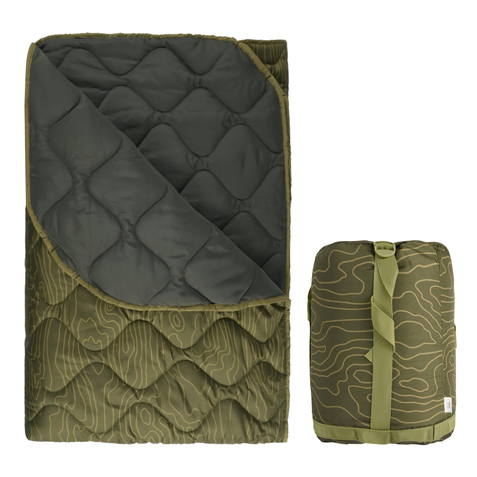 LOOGU – couverture camouflage Woobie imperméable, doublure de poncho pour le camping en plein air, la randonnée, la chasse, la survie, la randonnée, le pique-nique