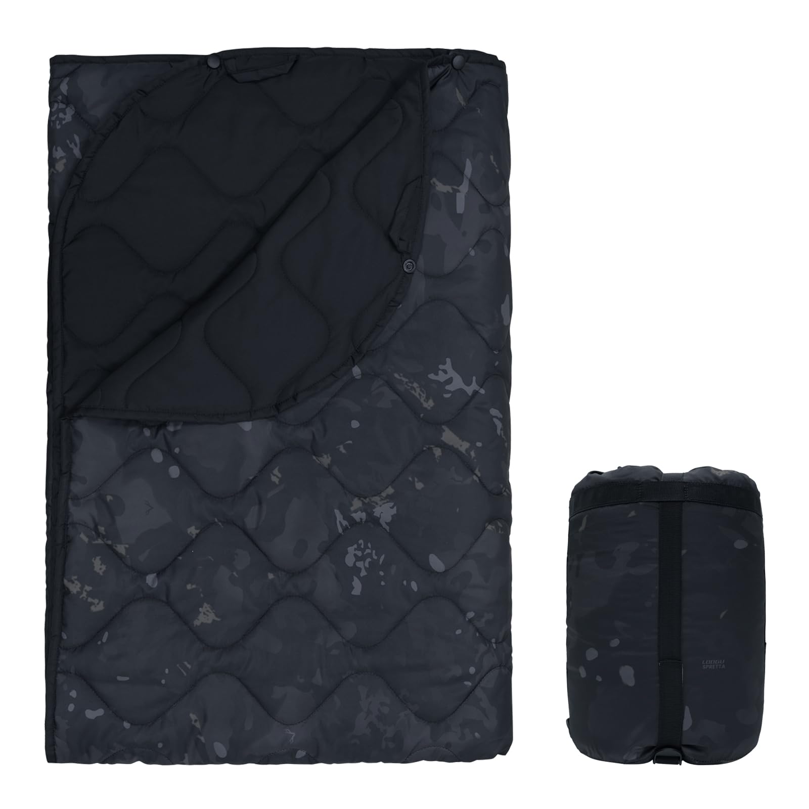 LOOGU – couverture camouflage Woobie imperméable, doublure de poncho pour le camping en plein air, la randonnée, la chasse, la survie, la randonnée, le pique-nique