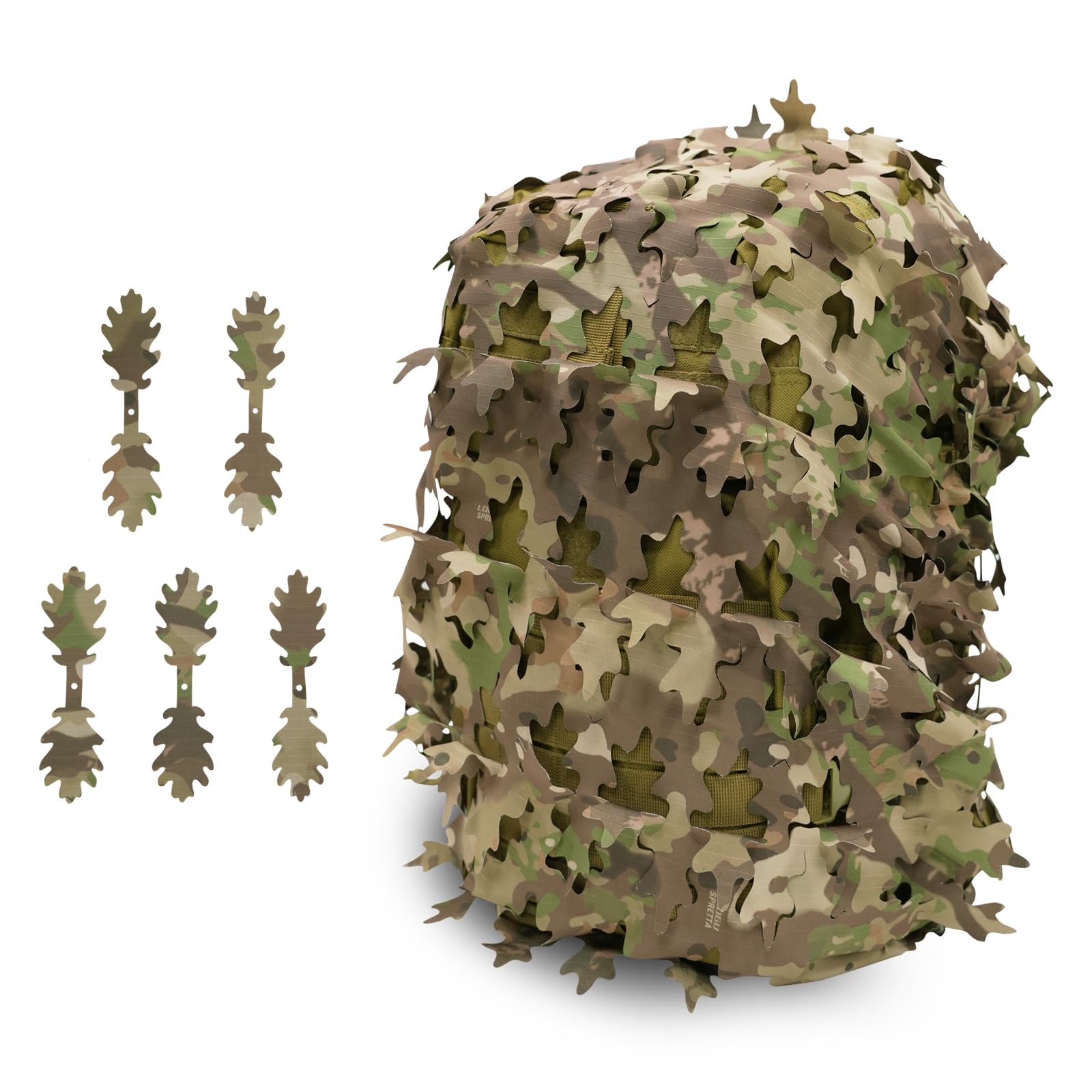 LOOGU Camo Tactical Backpack Cover Oak Leaf