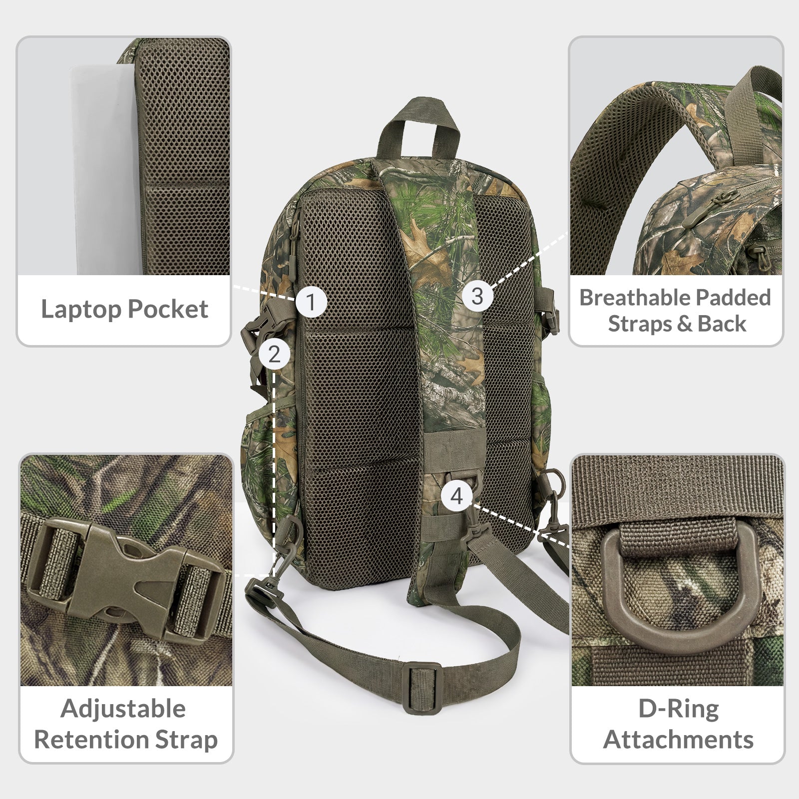LOOGU Tactical Sling Bag Waterproof Military Shoulder Pack CB10