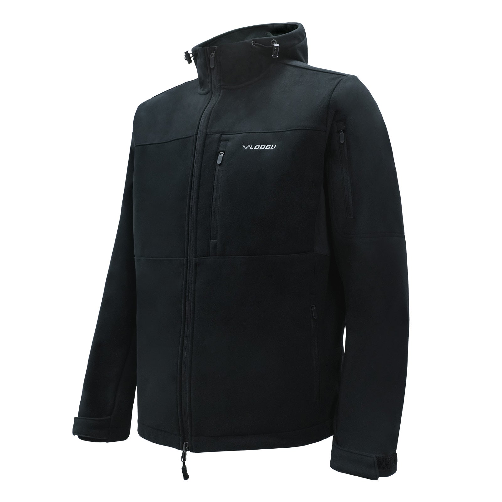 LOOGU Fleece Lining Hooded Casual Jacket M50-1