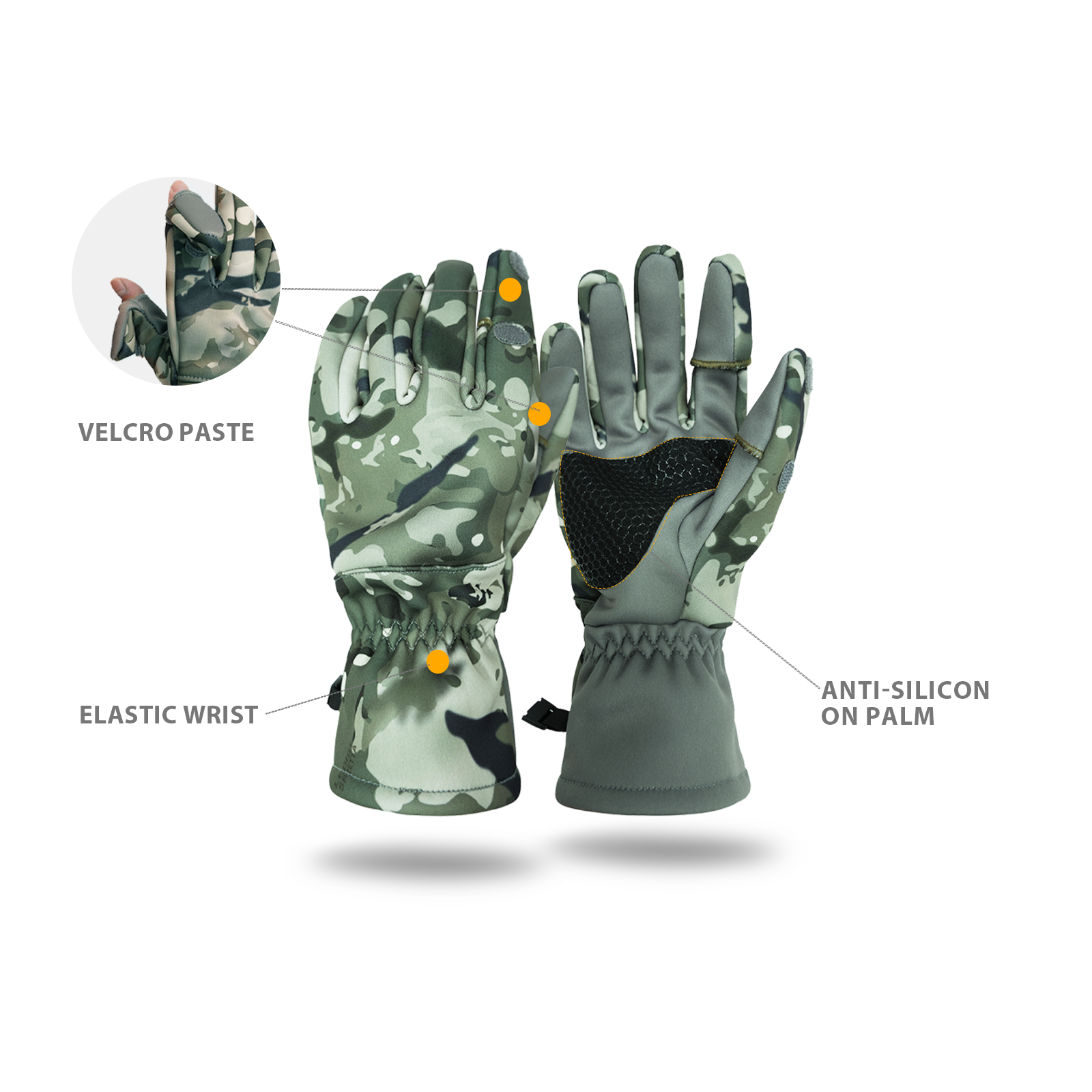 LOOGU Camouflage Hunting Gloves G10