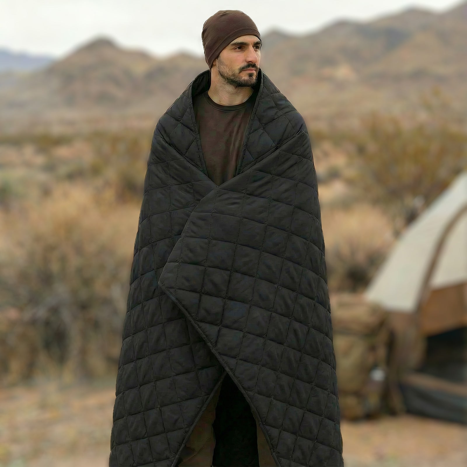 LOOGU – couverture camouflage Woobie imperméable, doublure de poncho pour le camping en plein air, la randonnée, la chasse, la survie, la randonnée, le pique-nique