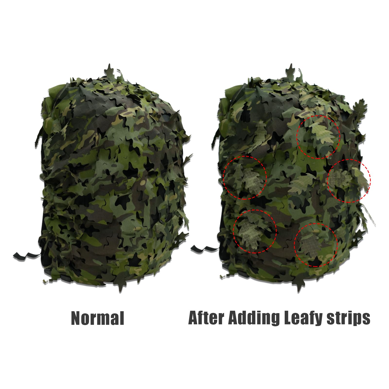 LOOGU Camo Tactical Backpack Cover Oak Leaf