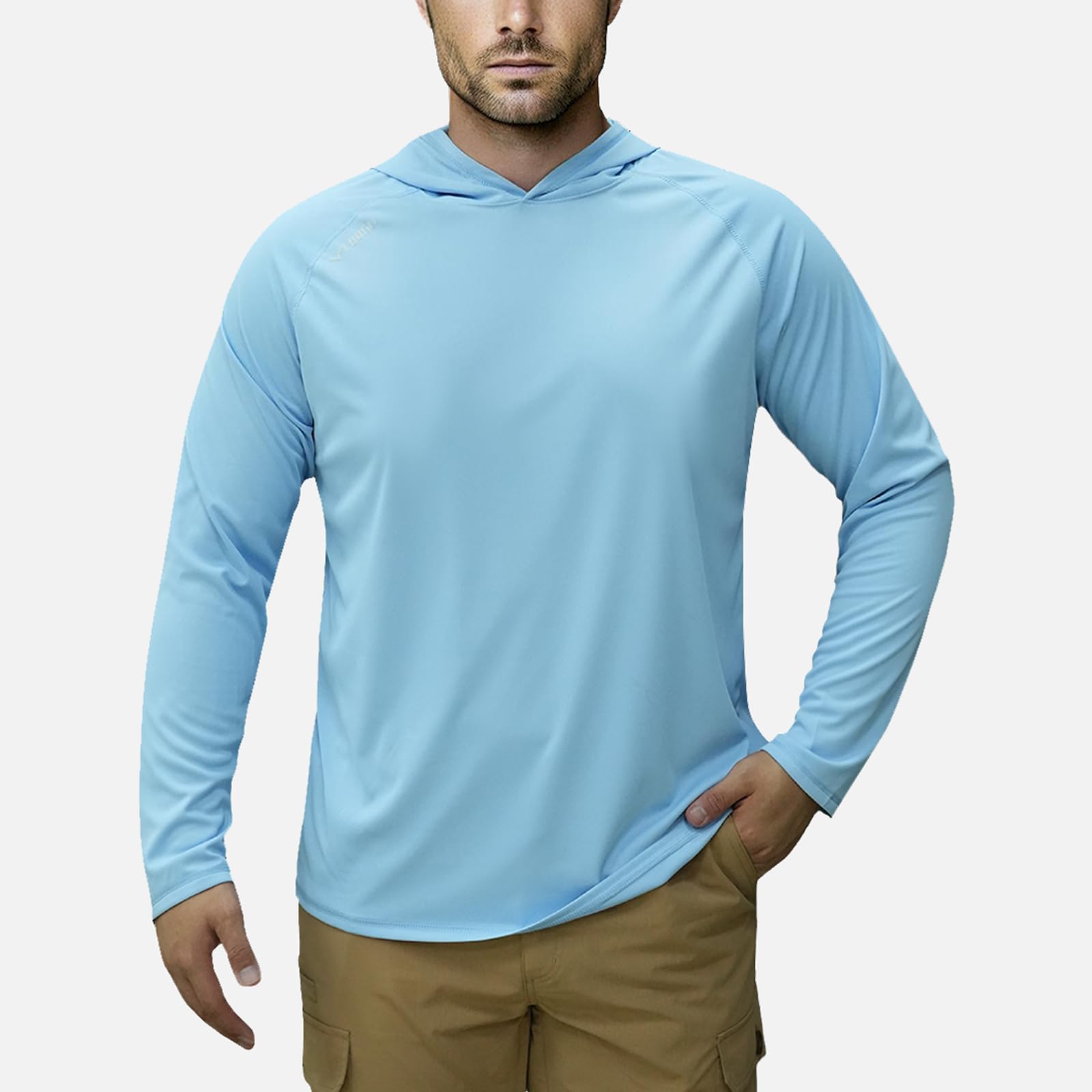 LOOGU Men’s Hoodie Long Sleeve Shirt Blue T70