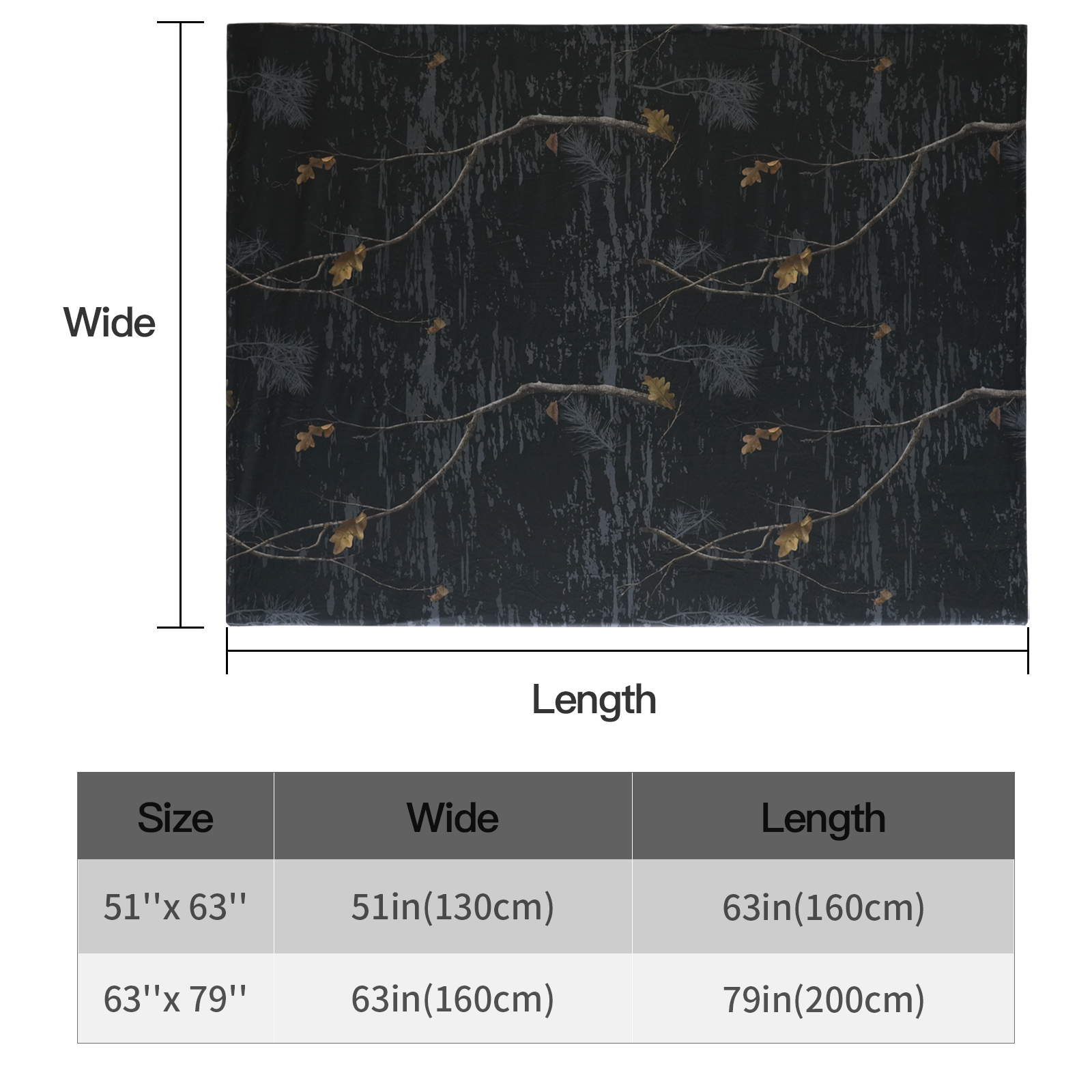 LOOGU Camo Insulation Blanket Water Resistant Thermal Blanket BL51