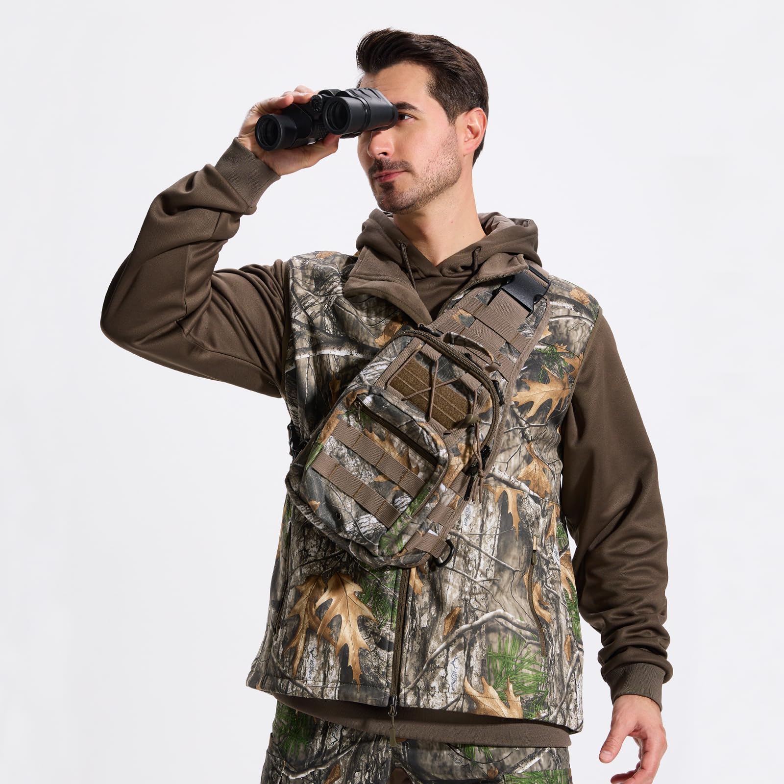 LOOGU Mens Camo Hunting Vest Super Tree Camo M10