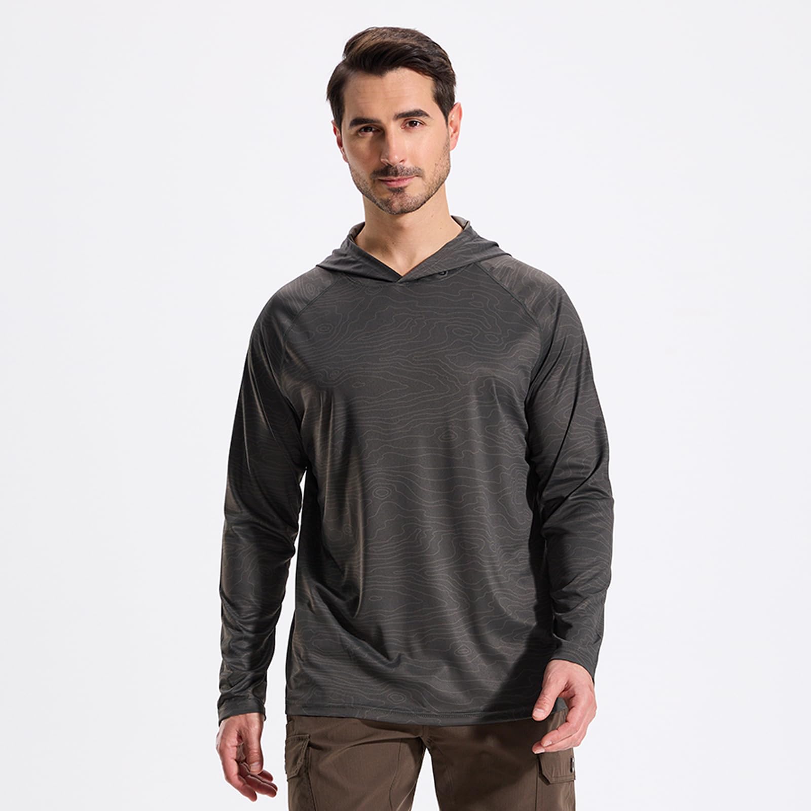 LOOGU Men’s Hoodie Long Sleeve Shirt Green-w T70