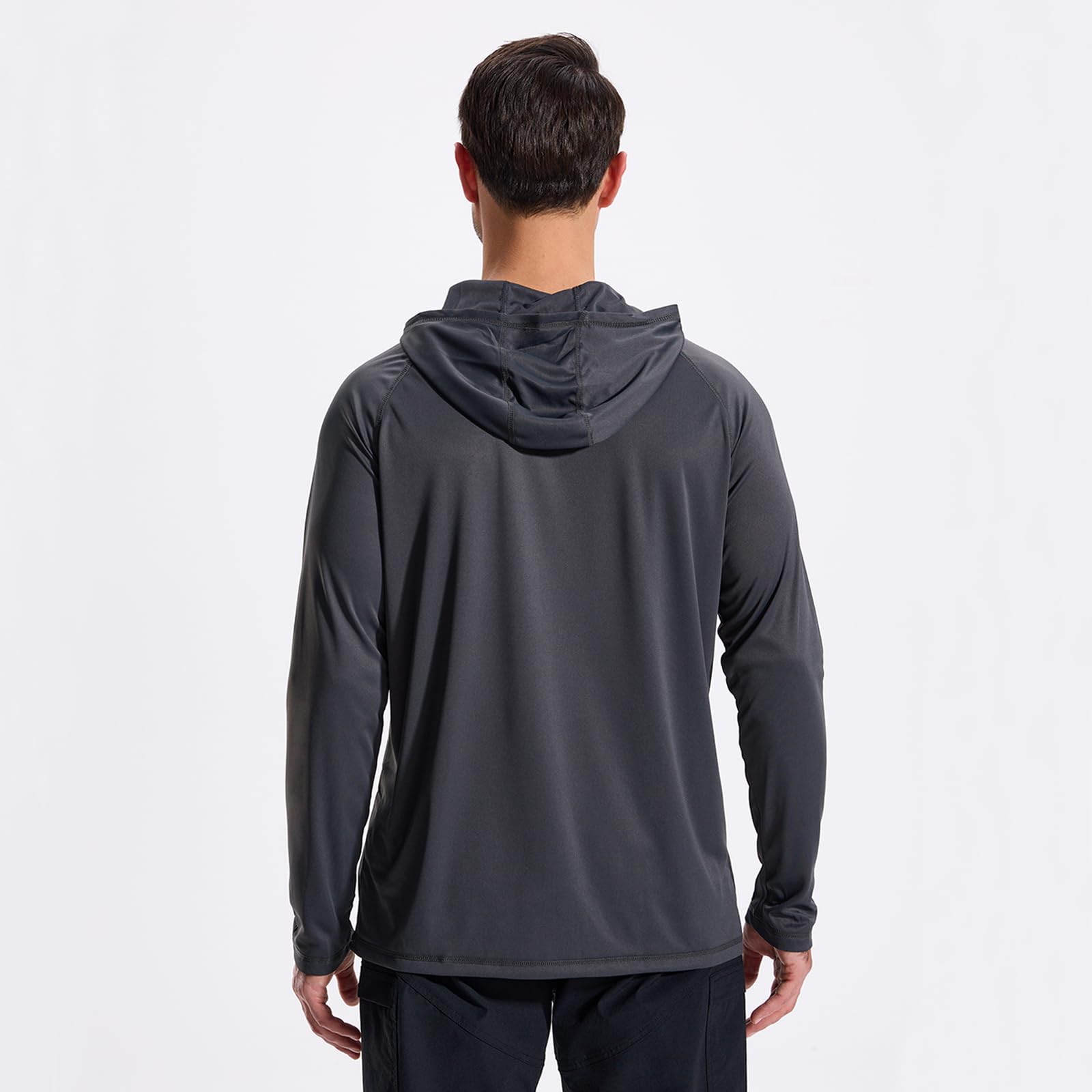 LOOGU Men’s Hoodie Long Sleeve Shirt Dark Gray T70