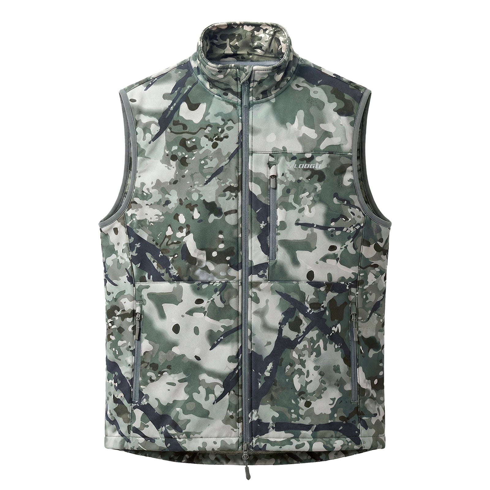 LOOGU Mens Camo Hunting Fleece Insulation Vest M10-1
