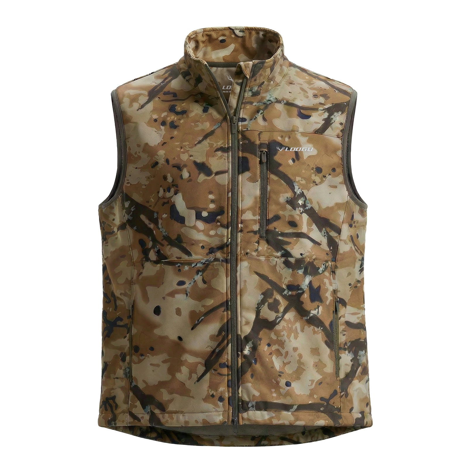 LOOGU Mens Camo Hunting Fleece Insulation Vest M10-1