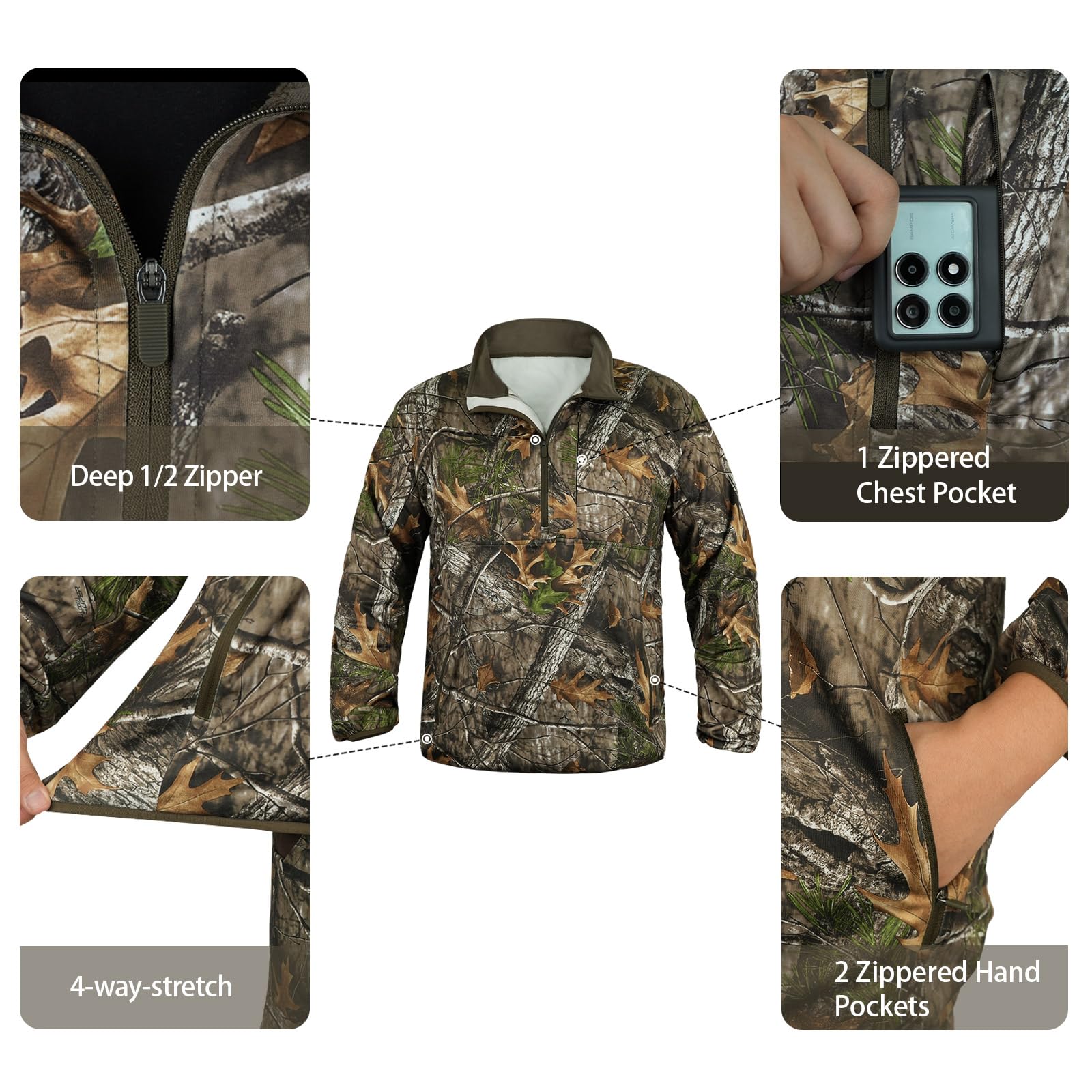 LOOGU Hunting Hoodies Loogu Super Tree Camo Pullover D30