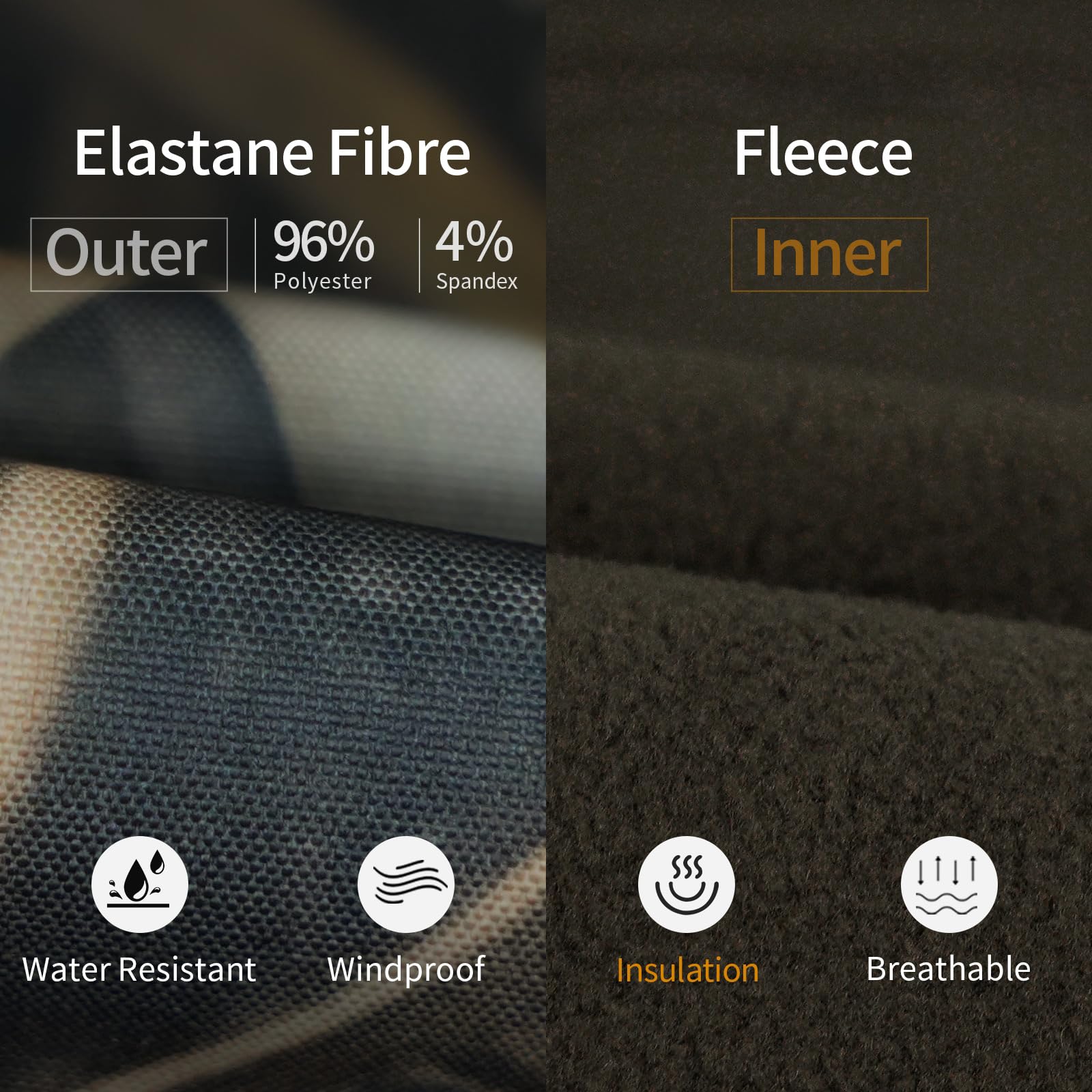 LOOGU Camo Hunting Fleece Insulation Pants 6 pocket Grass Camo P20