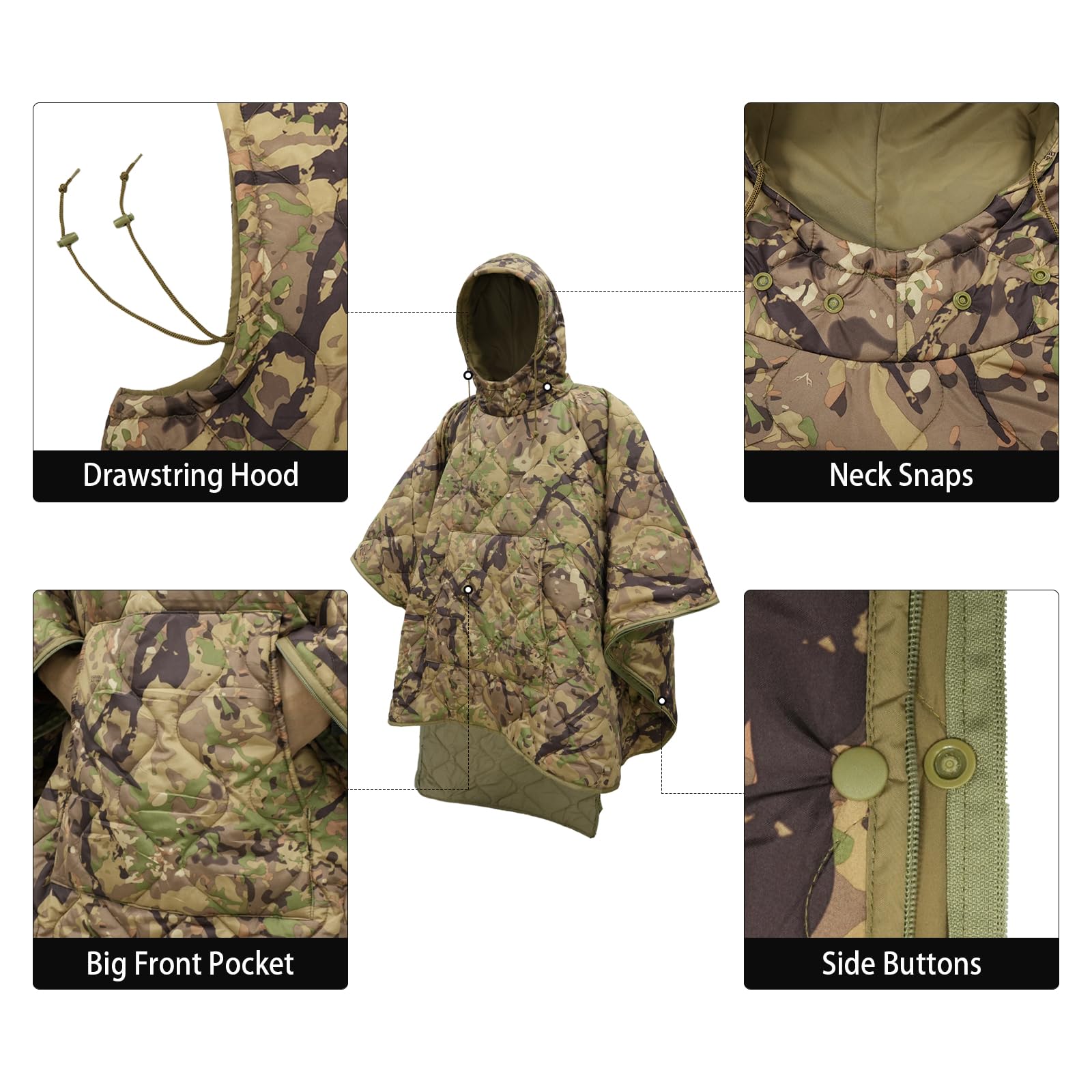 LOOGU Camo Blanket Zipper Insulated Sleeping Bag IP10