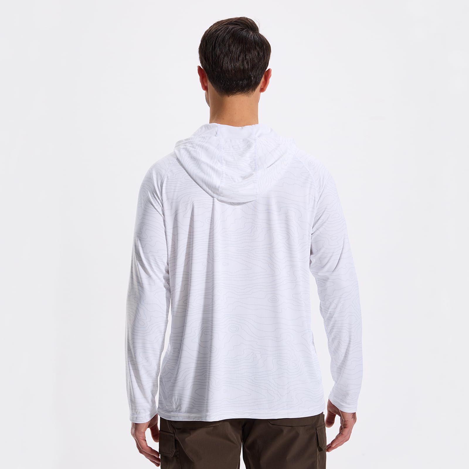 LOOGU Men’s Hoodie Long Sleeve Shirt White -W T70