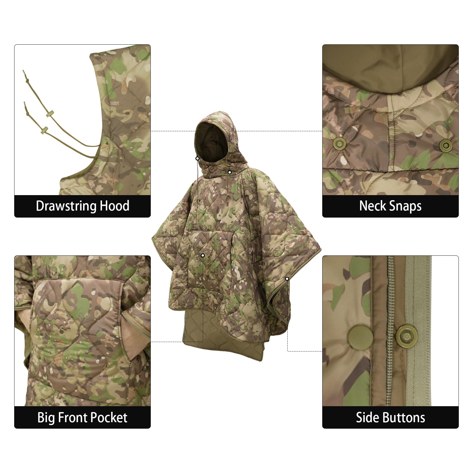 LOOGU Camo Blanket Zipper Insulated Sleeping Bag IP10