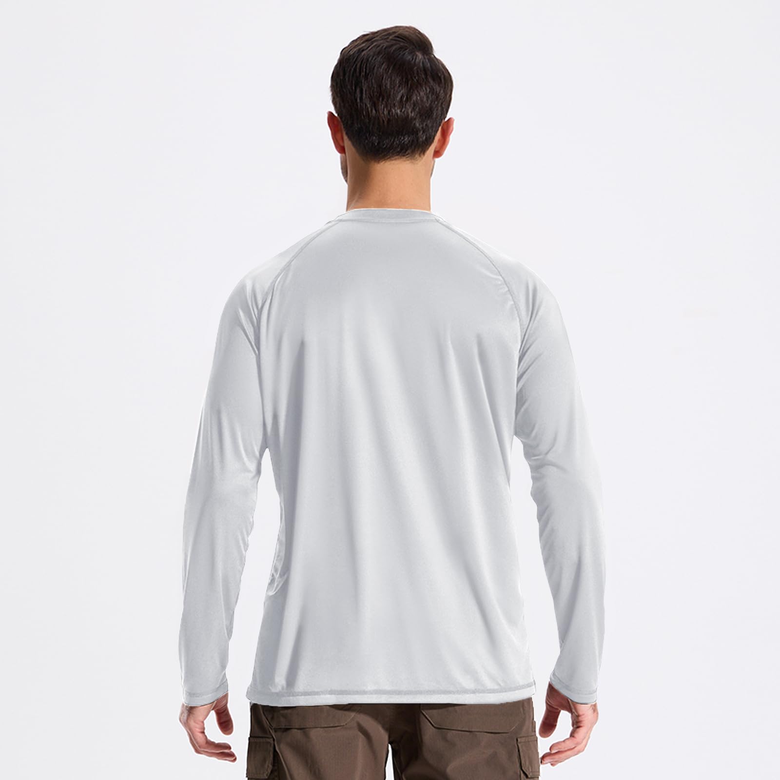 LOOGU Men’s Outdoor Long Sleeve Shirt Light Green T30-LG