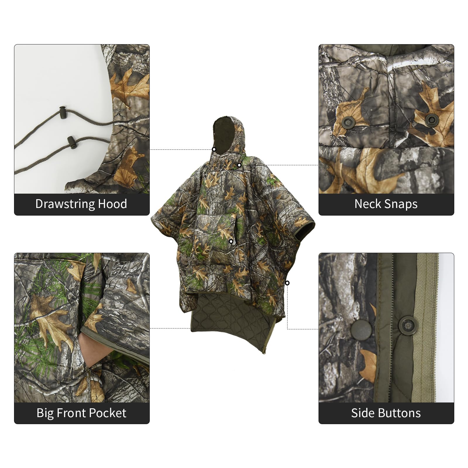 LOOGU Camo Blanket Zipper Insulated Sleeping Bag IP10