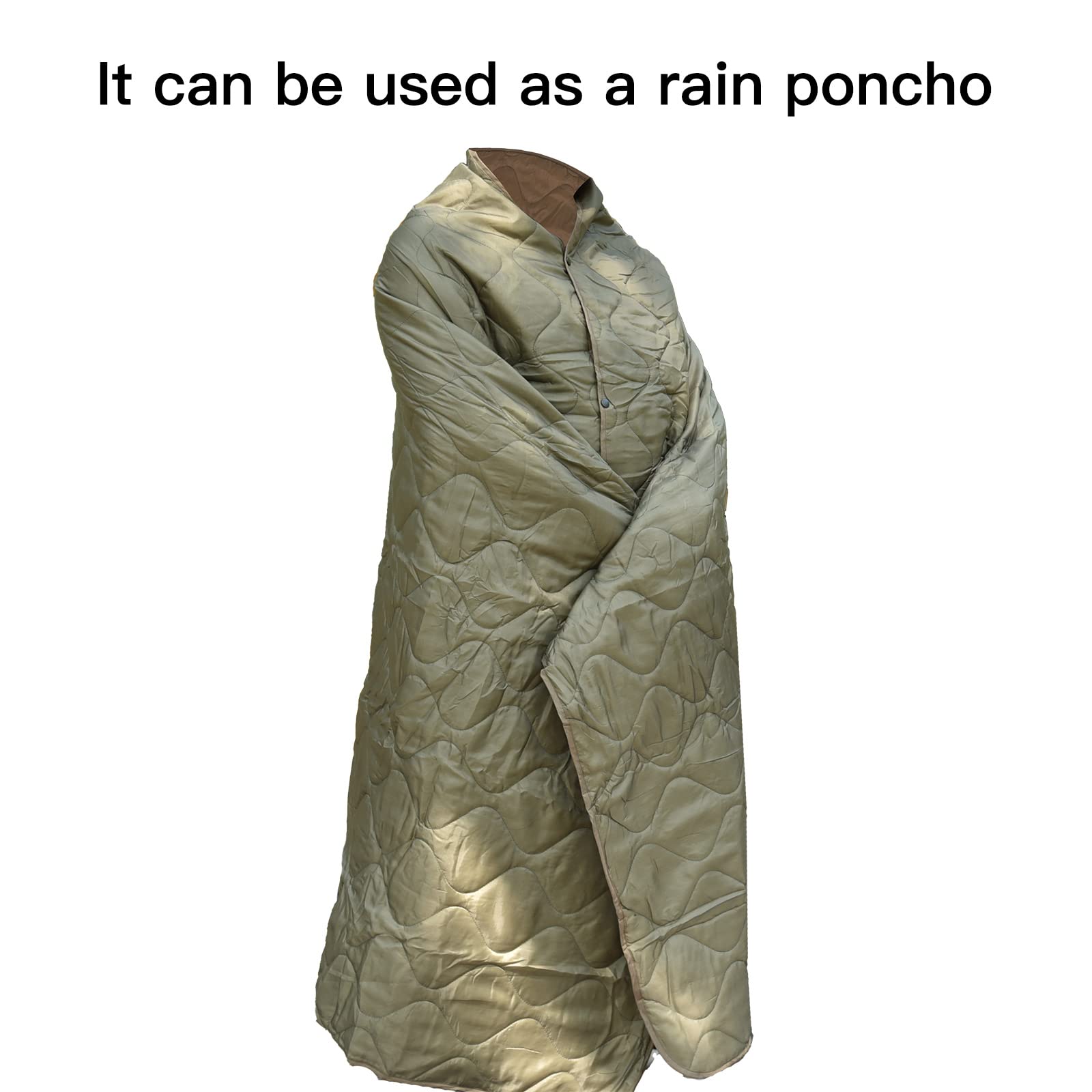 LOOGU – couverture camouflage Woobie imperméable, doublure de poncho pour le camping en plein air, la randonnée, la chasse, la survie, la randonnée, le pique-nique