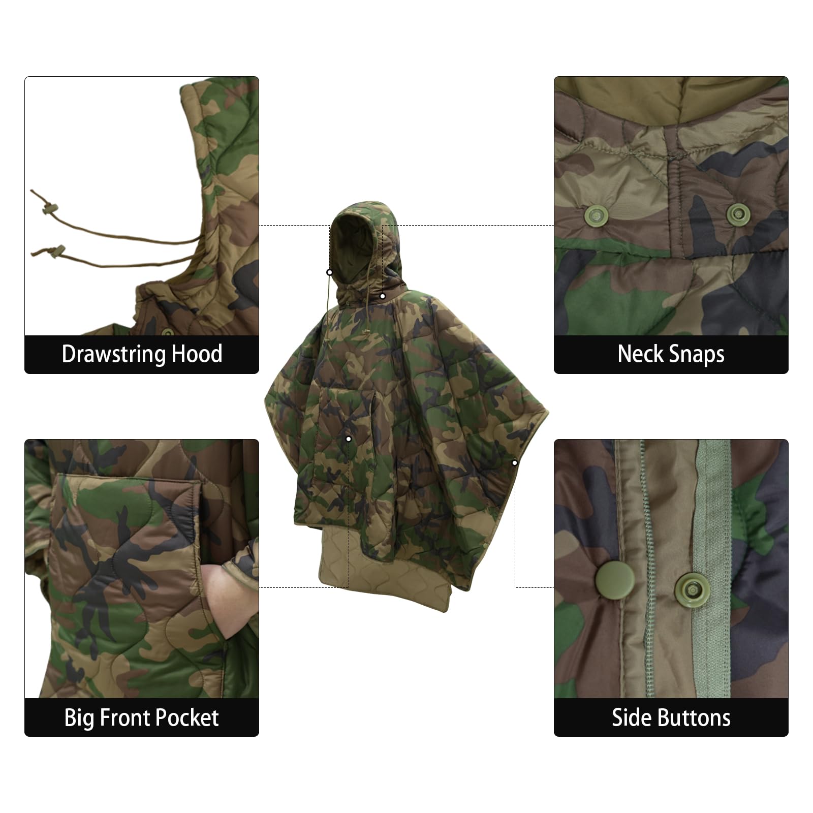 LOOGU Camo Blanket Zipper Insulated Sleeping Bag IP10