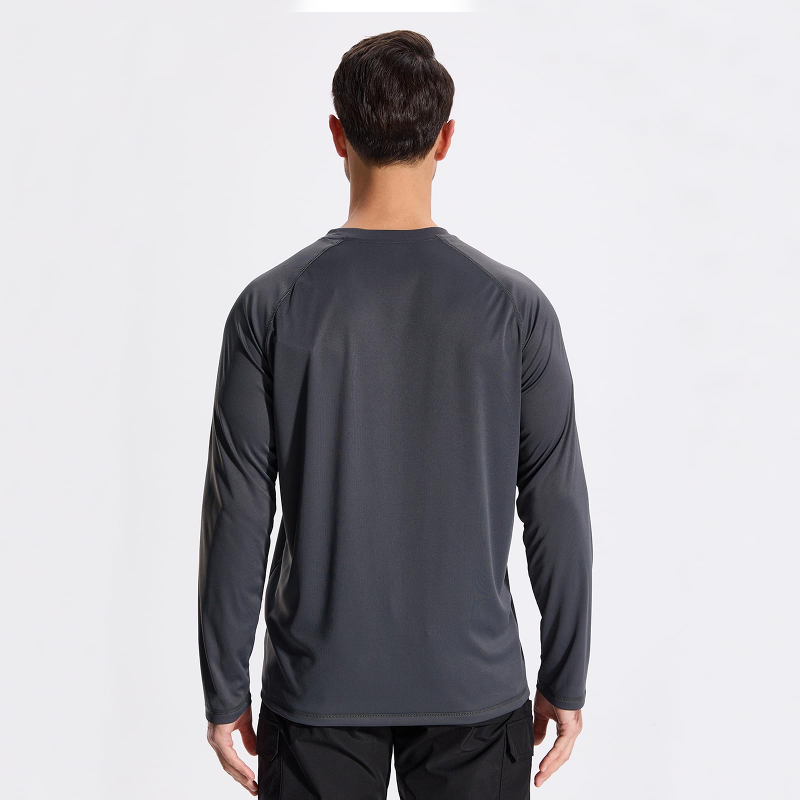 LOOGU Men’s Outdoor Long Sleeve Shirt Dark Grey T30-LG