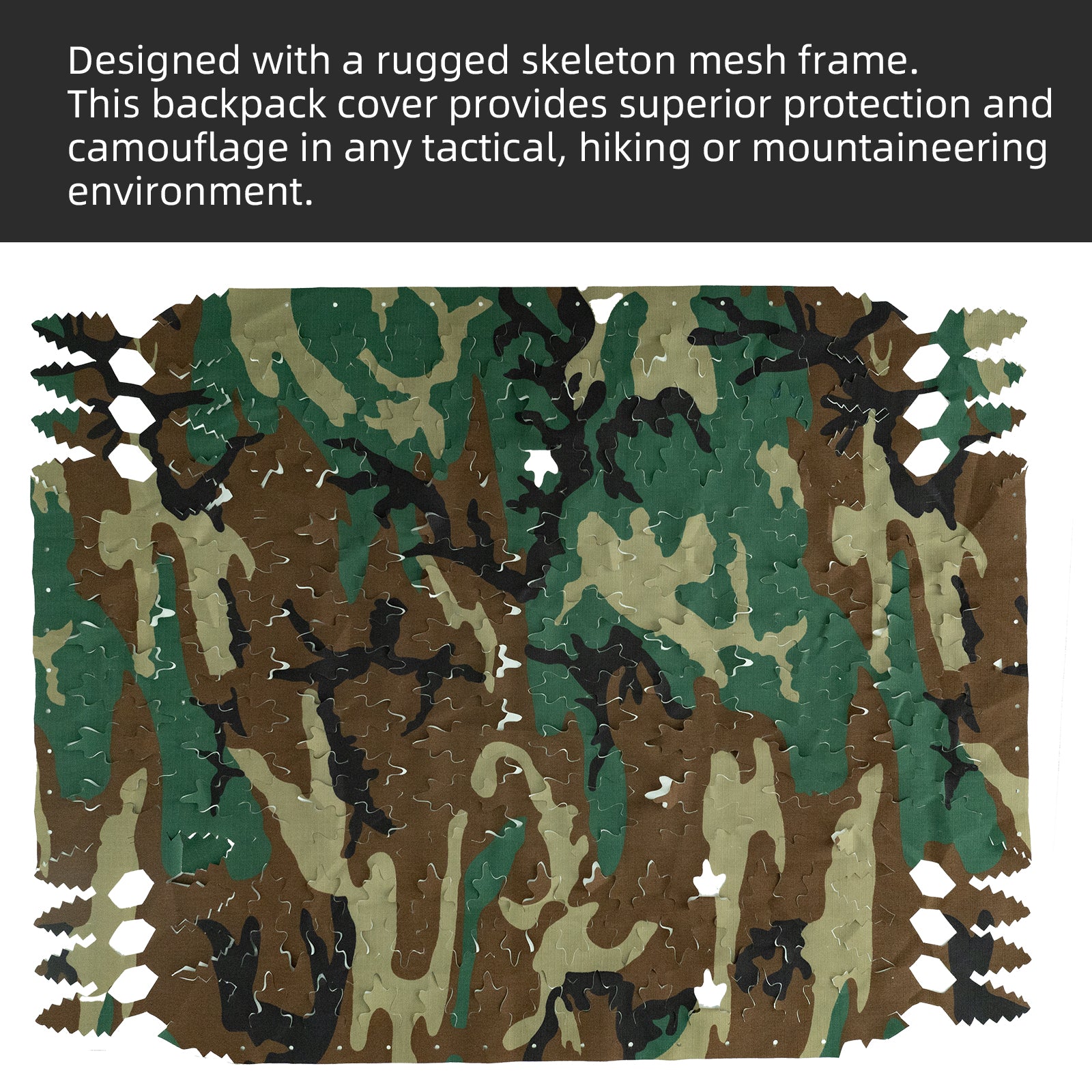 LOOGU Tactical Backpack Cover_Us 4 Color Woodland Oak Leaf