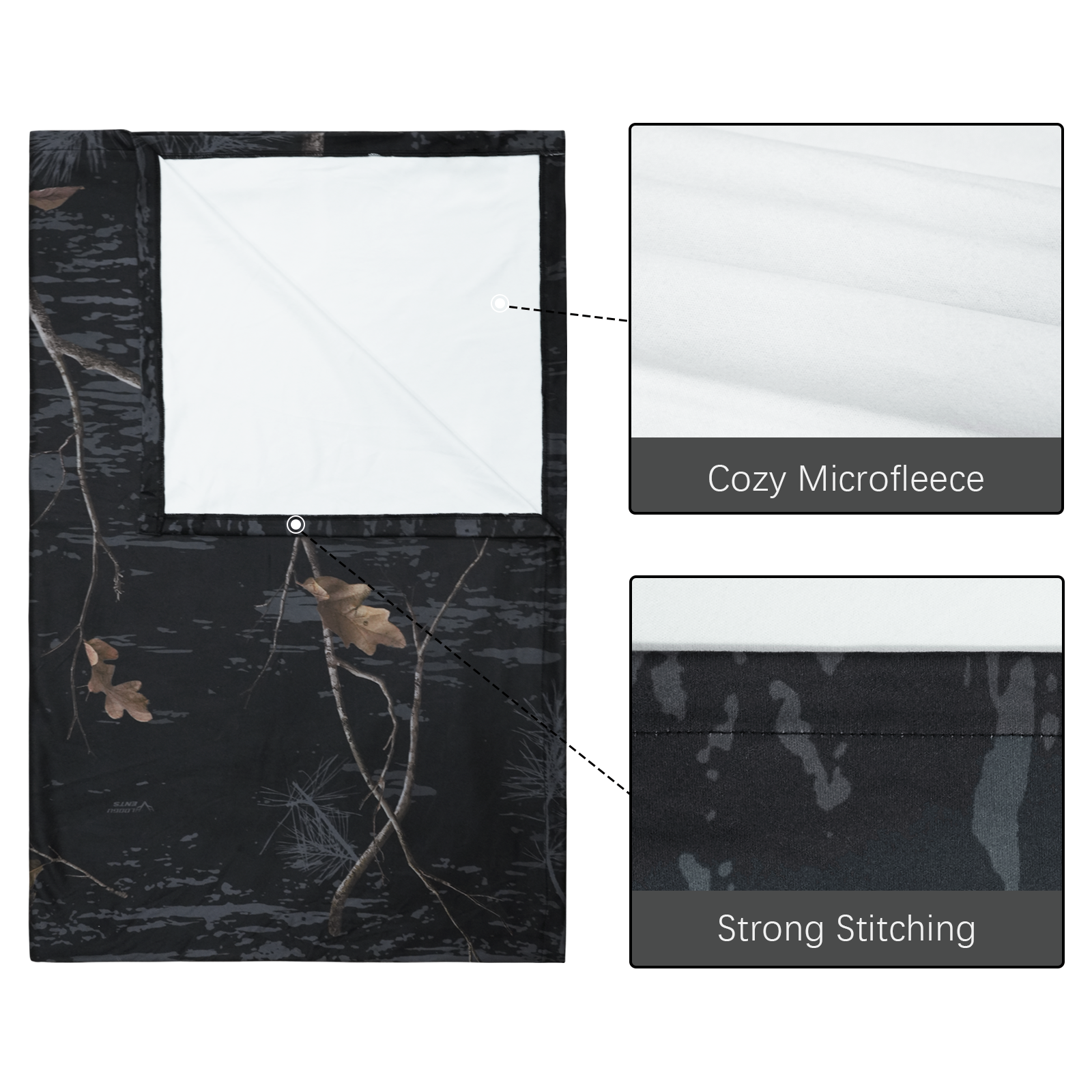LOOGU Camo Insulation Blanket Water Resistant Thermal Blanket BL51