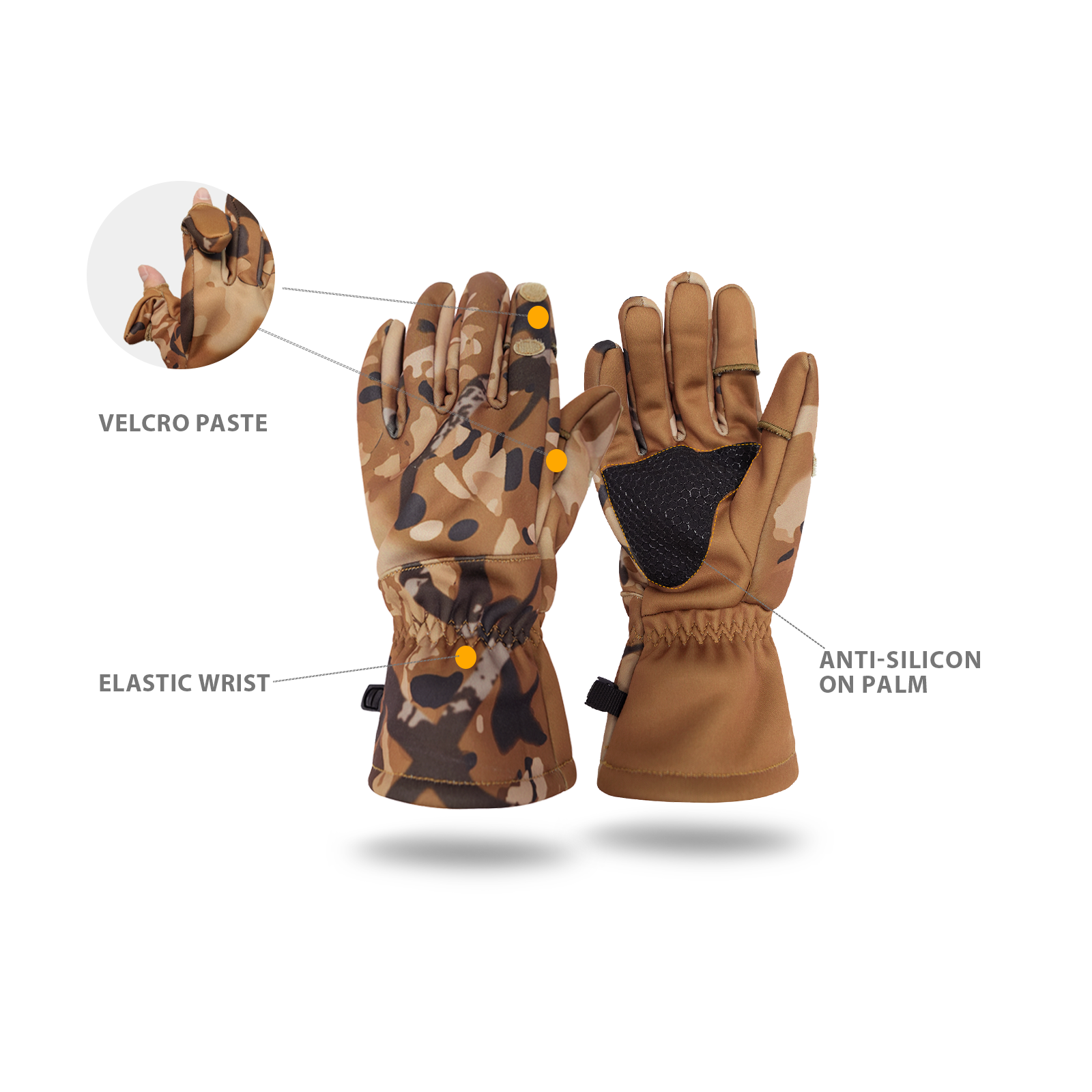 LOOGU Camouflage Hunting Gloves G10