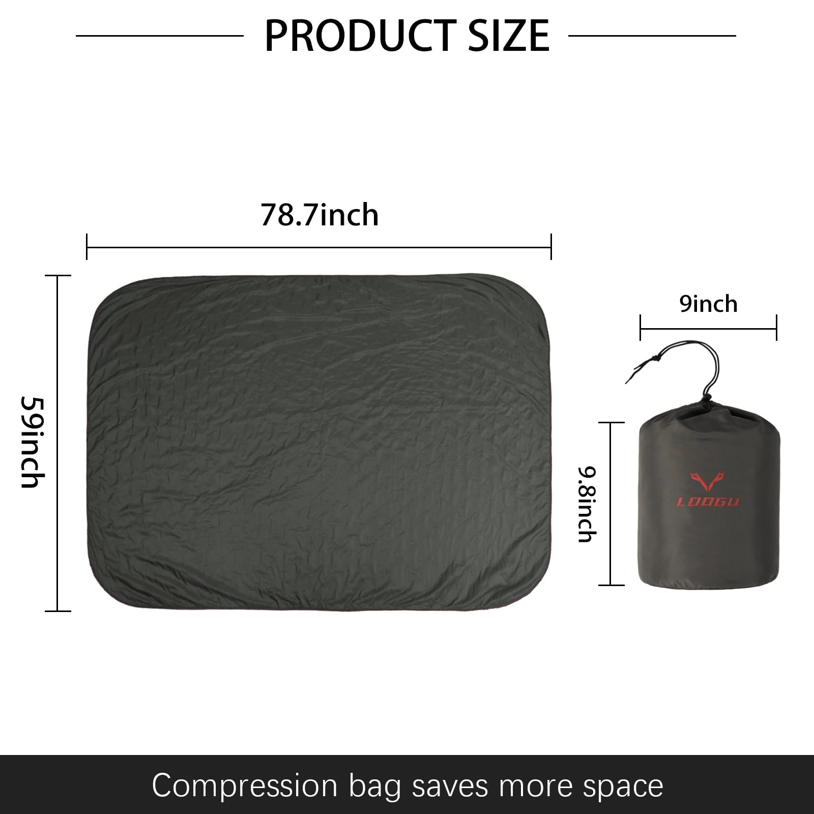 LOOGU – couverture camouflage Woobie imperméable, doublure de poncho pour le camping en plein air, la randonnée, la chasse, la survie, la randonnée, le pique-nique