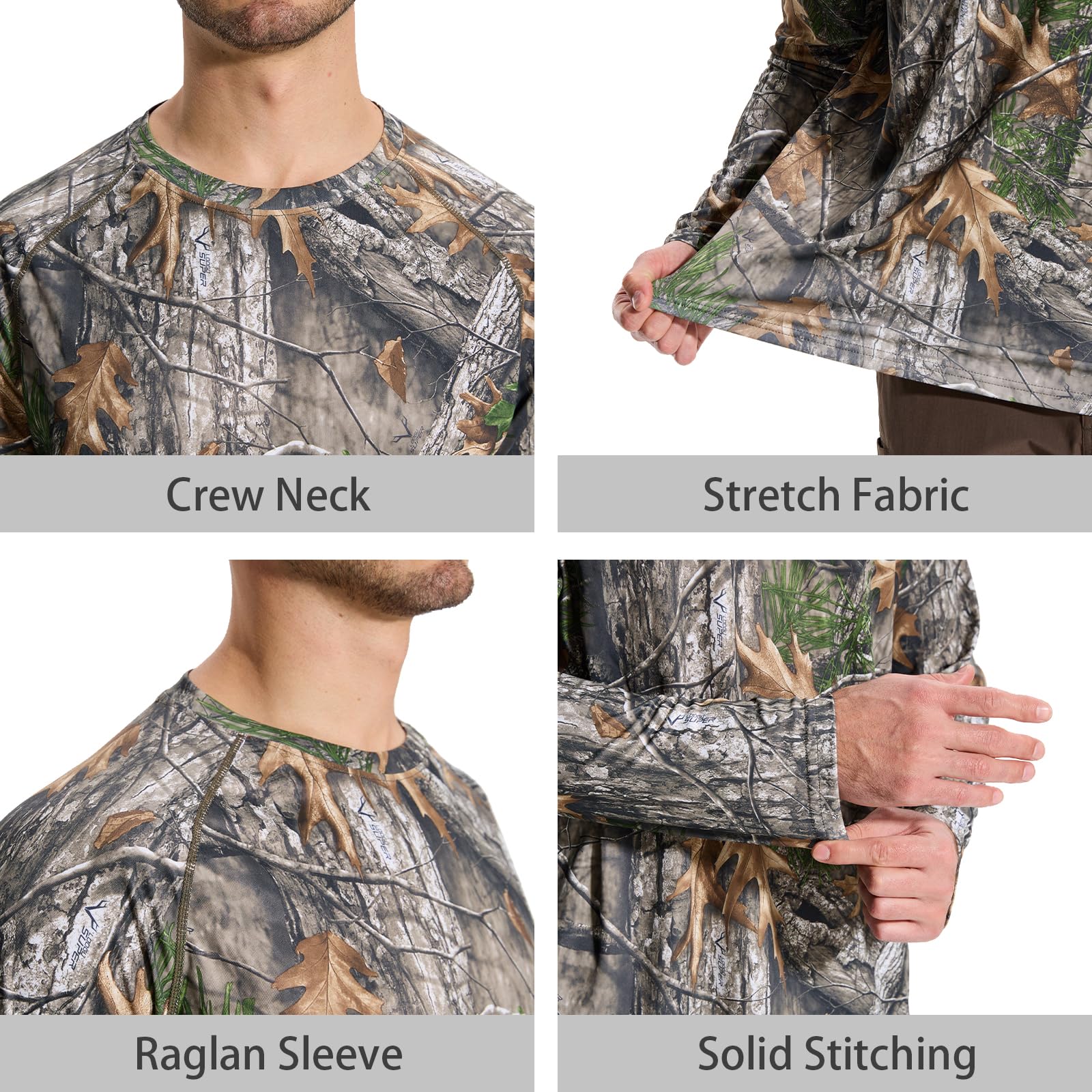 LOOGU Men’s Outdoor Long Sleeve Shirt Super Tree T30