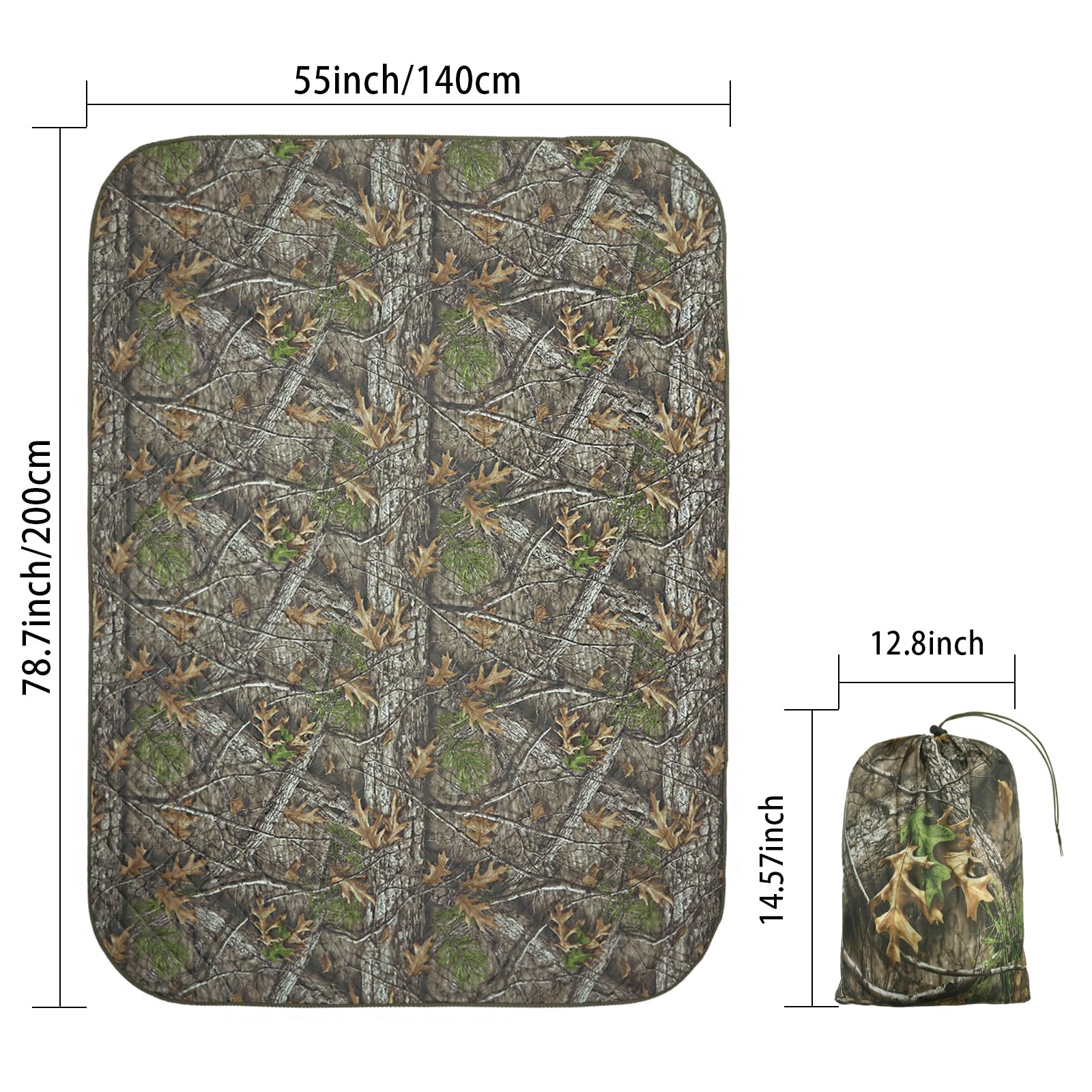 LOOGU Camo Blanket Waterproof Insulation Poncho Liner BL60