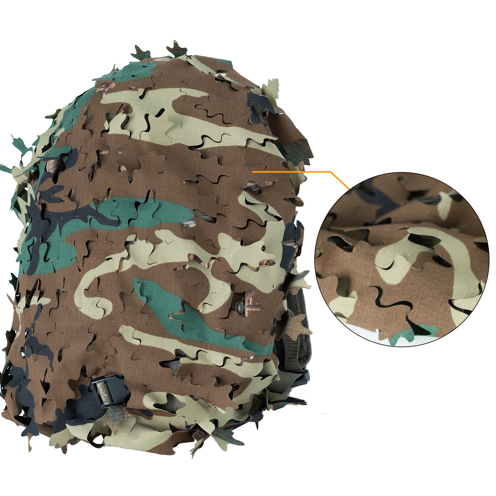 LOOGU Tactical Backpack Cover_Us 4 Color Woodland Oak Leaf