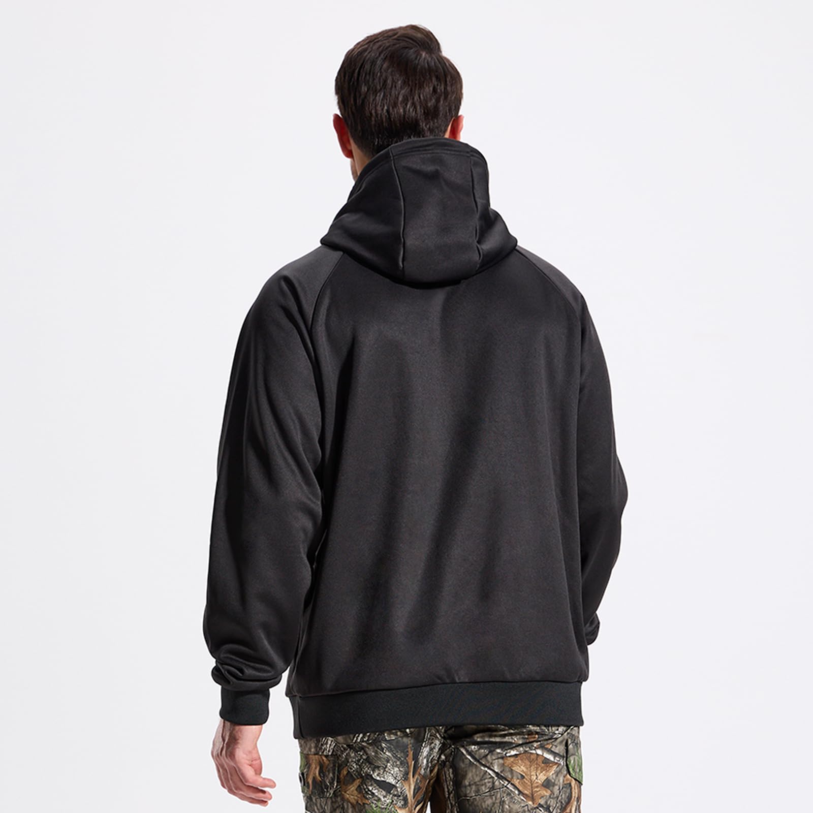 LOOGU Hunting Fleece Zipper Hoodie-Black D60