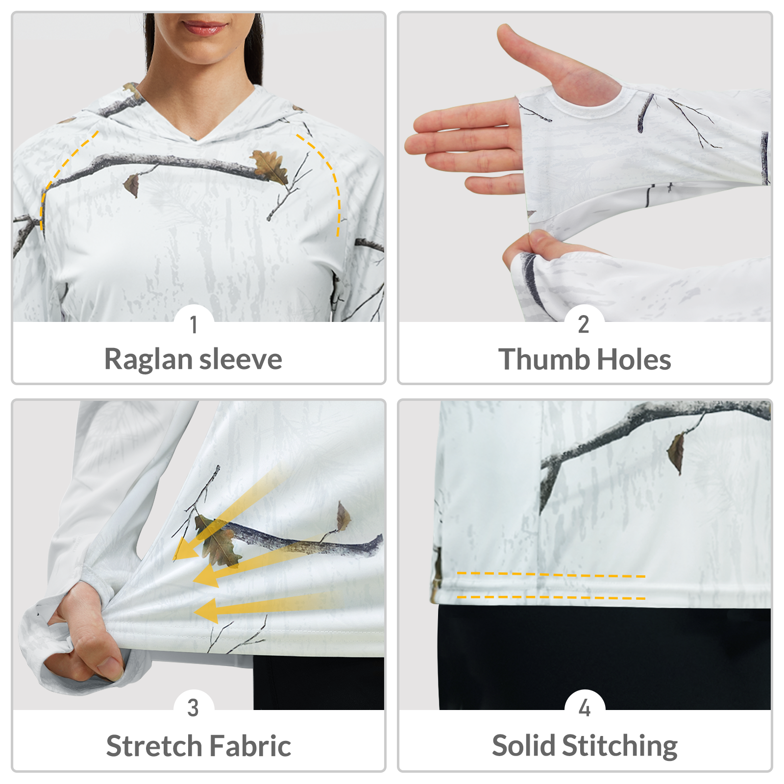 LOOGU Women's UPF 50+ Hoodies Shirts WT73-R
