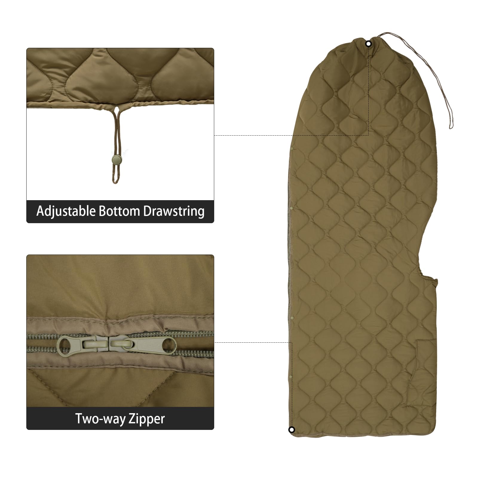 LOOGU Camo Blanket Zipper Insulated Sleeping Bag IP10